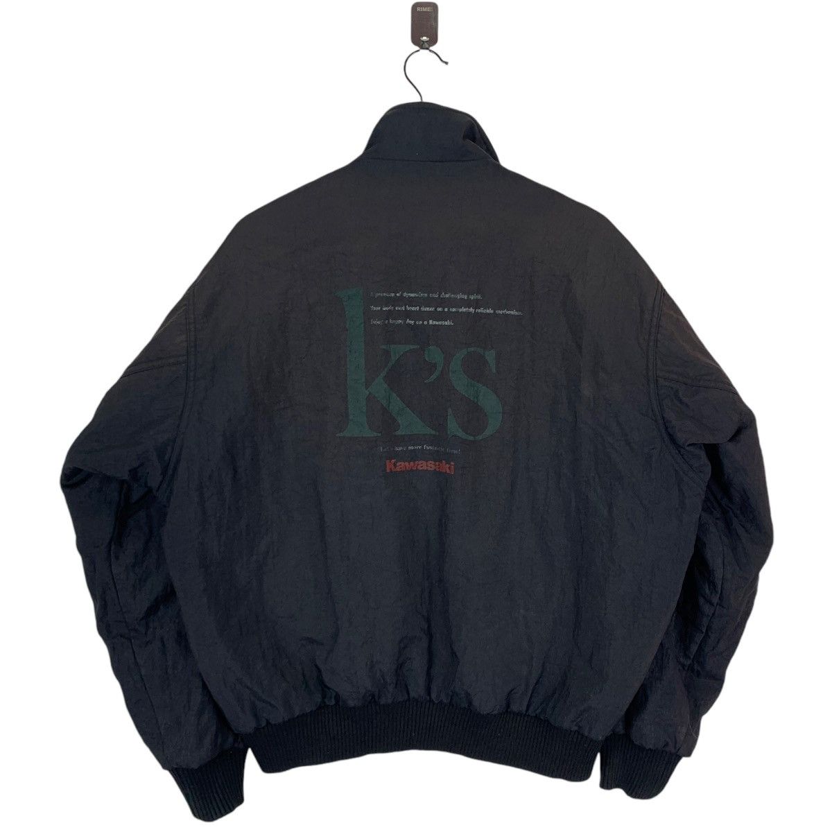 Vintage VINTAGE 90s KAWASAKI RACING MOTORSPORT BOMBER ZIPPER JACKET Size US L / EU 52-54 / 3 - 8 Thumbnail