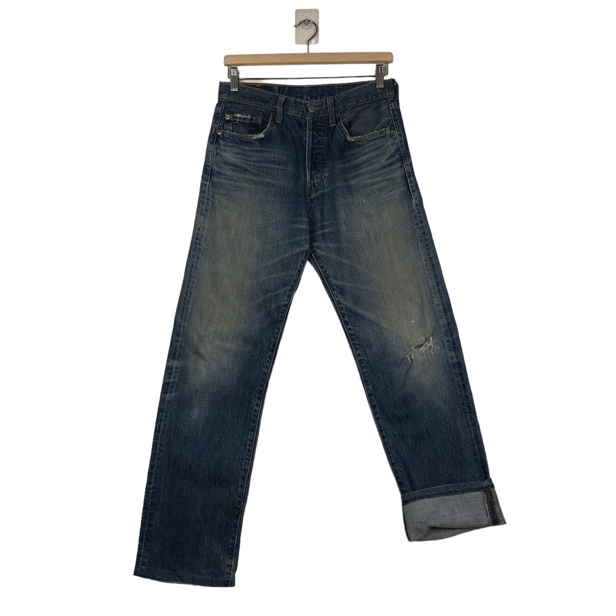 Levi's 🔥Vintage Levi’s 501 Butterfly Button Denim Jeans Size US 28 / EU 44 - 13 Thumbnail