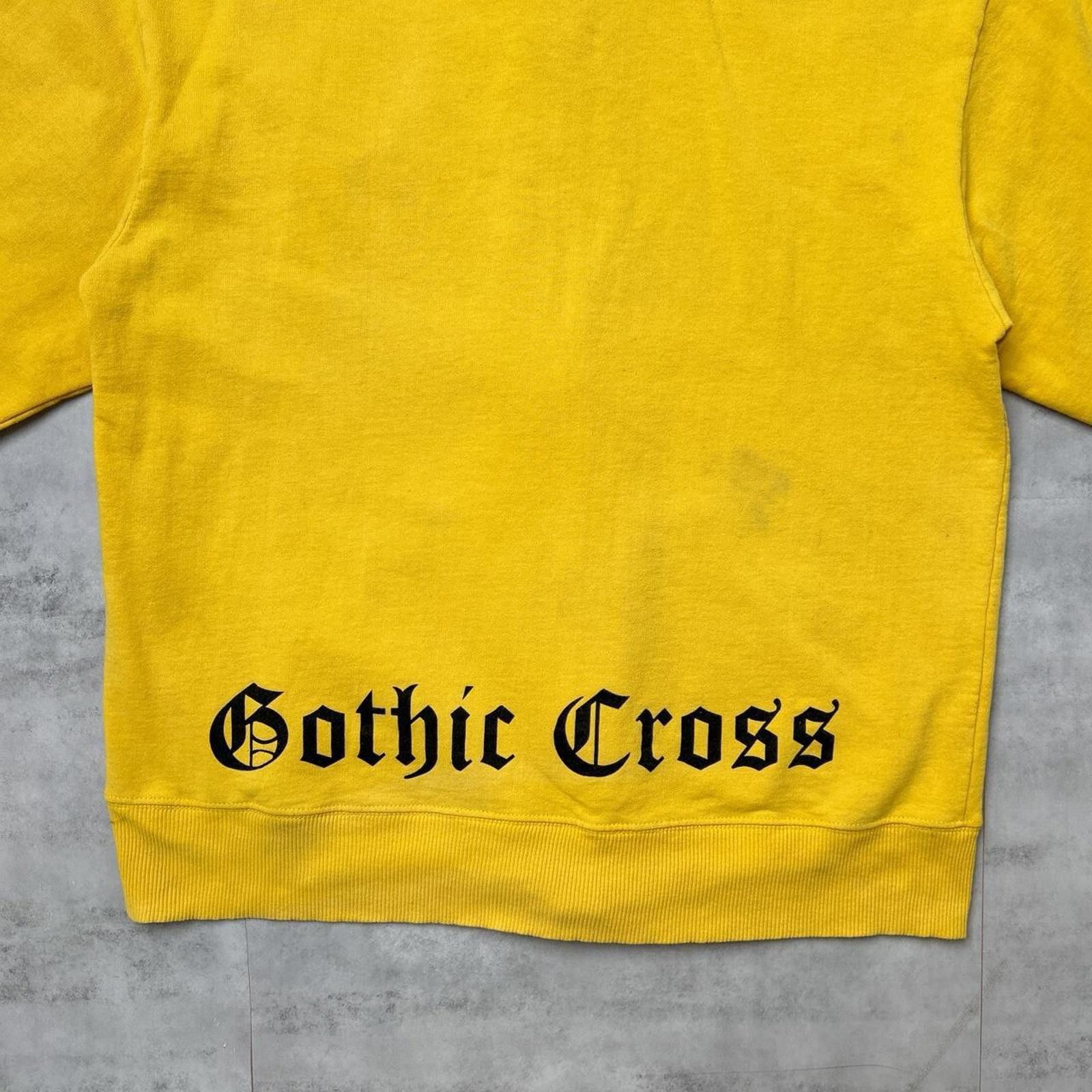 Other Y2K Gothic Cross 00s Yellow Hoodie Jacket Size US M / EU 48-50 / 2 - 6 Thumbnail