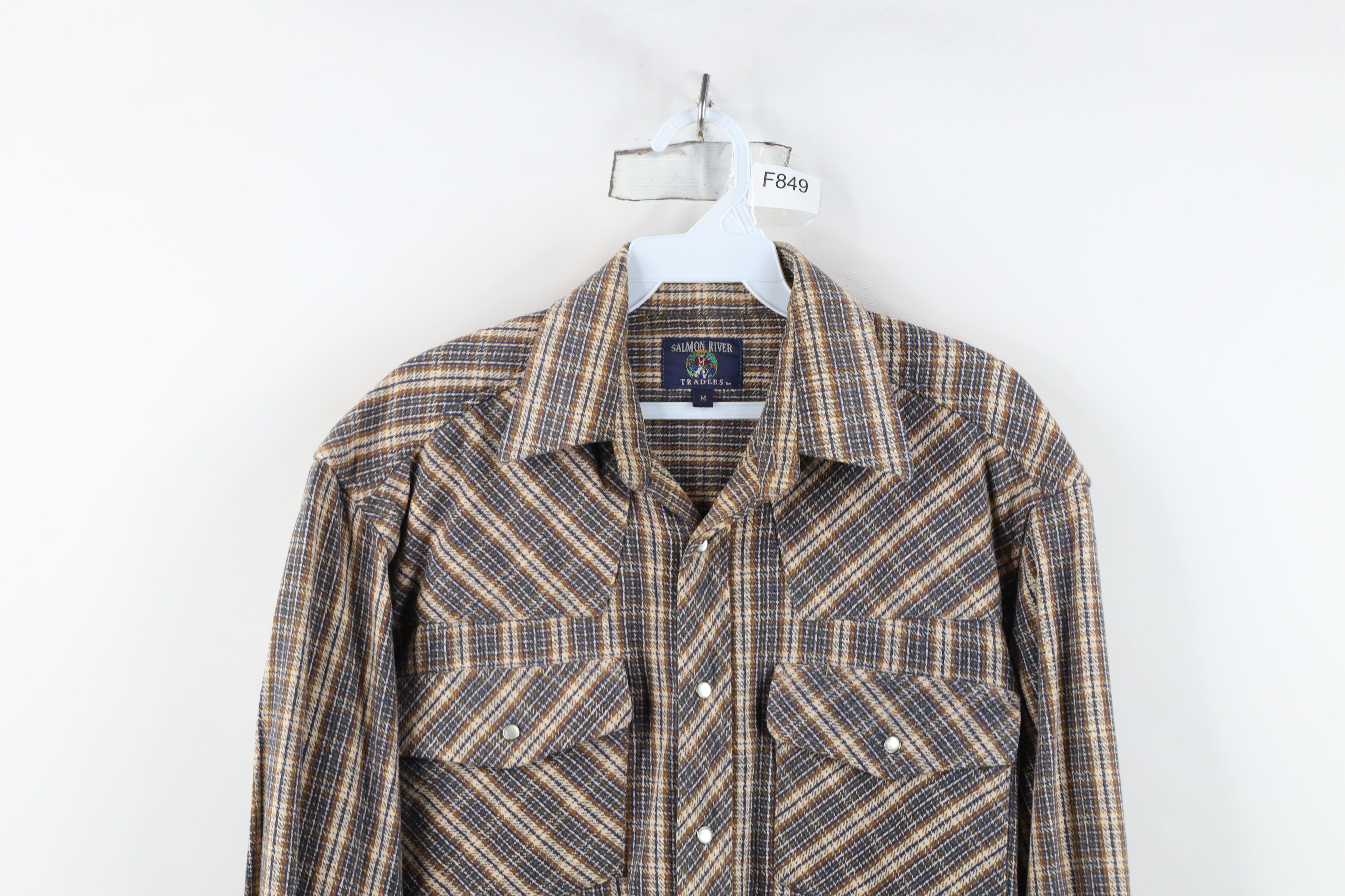 Vintage Vintage 90s Streetwear Heavyweight Flannel Snap Button Shirt Size US M / EU 48-50 / 2 - 2 Thumbnail