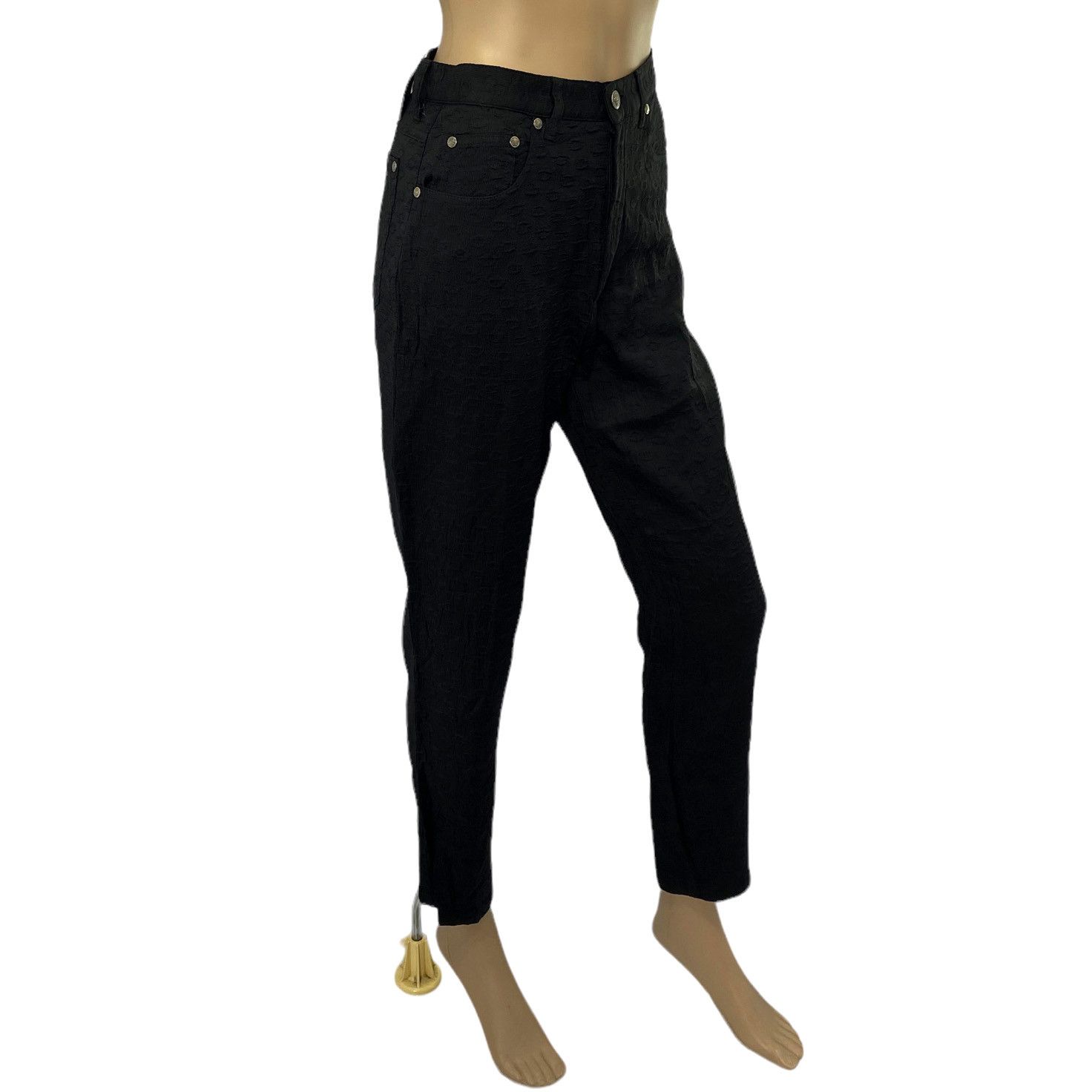 Versace Jeans Couture × Vintage VERSACE JEANS COUTURE Vintage Black Embossed Textured Jeans Size 26" / US 2 / IT 38 - 2 Thumbnail