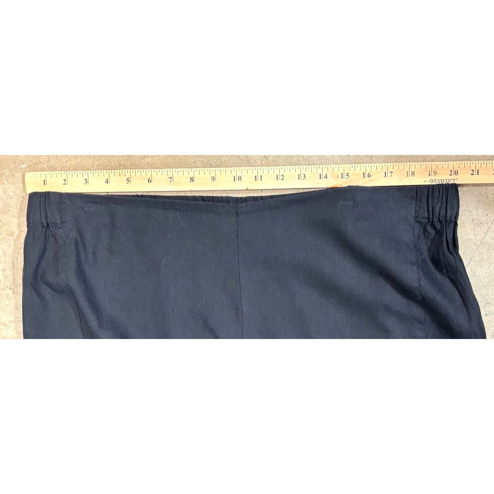 J. Jill VINTAGE J.Jill Pants? 100% Linen Cropped Pants Womens 2X Plus Black Stretch Pull On Lagenlook Size 40" / US 18 - 7 Thumbnail
