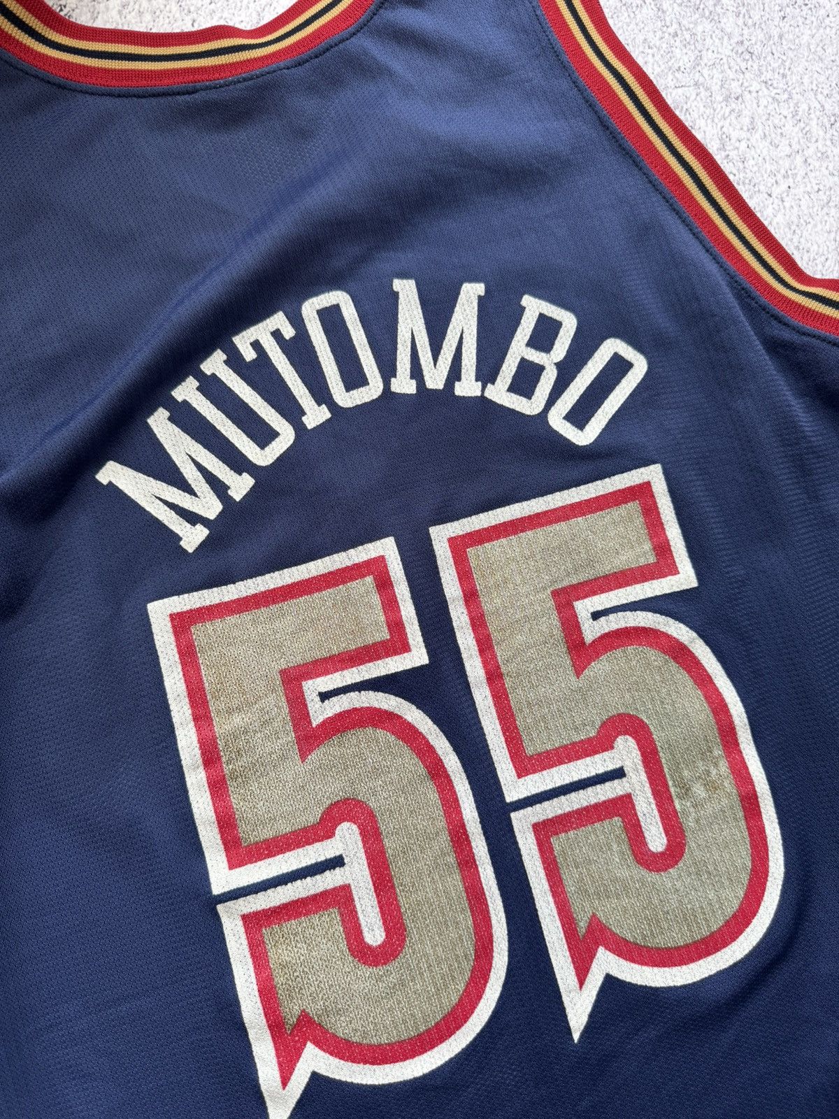 Champion × NBA × Vintage 1993/1995 DENVER NUGGETS BASKETBALL JERSEY DIKEMBE MUTOMBO Size US L / EU 52-54 / 3 - 12 Thumbnail