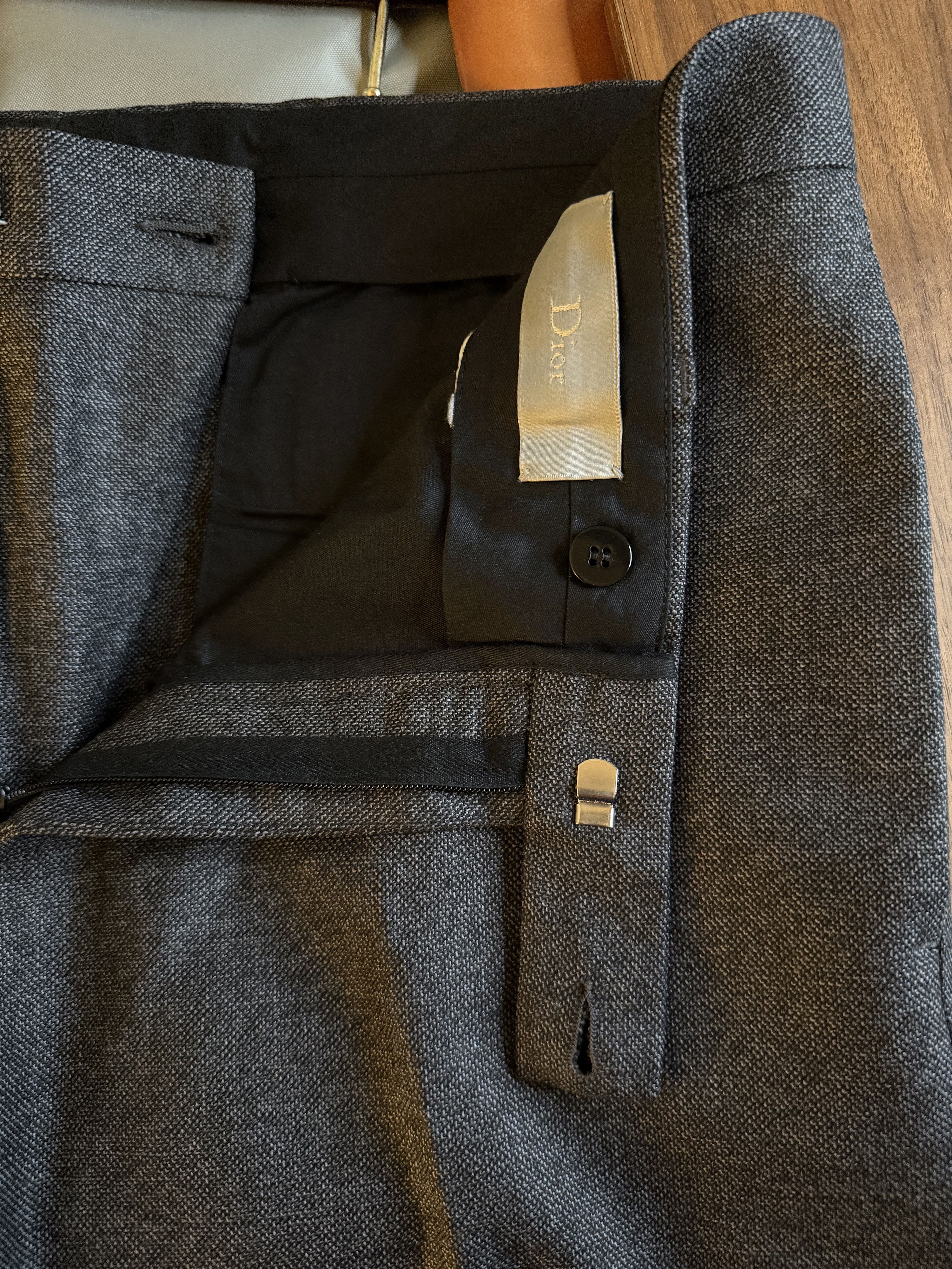 Dior Best Dressed Rare $2,300 w/tax DIOR Textured Grey Trousers Size US 34 / EU 50 - 15 Thumbnail