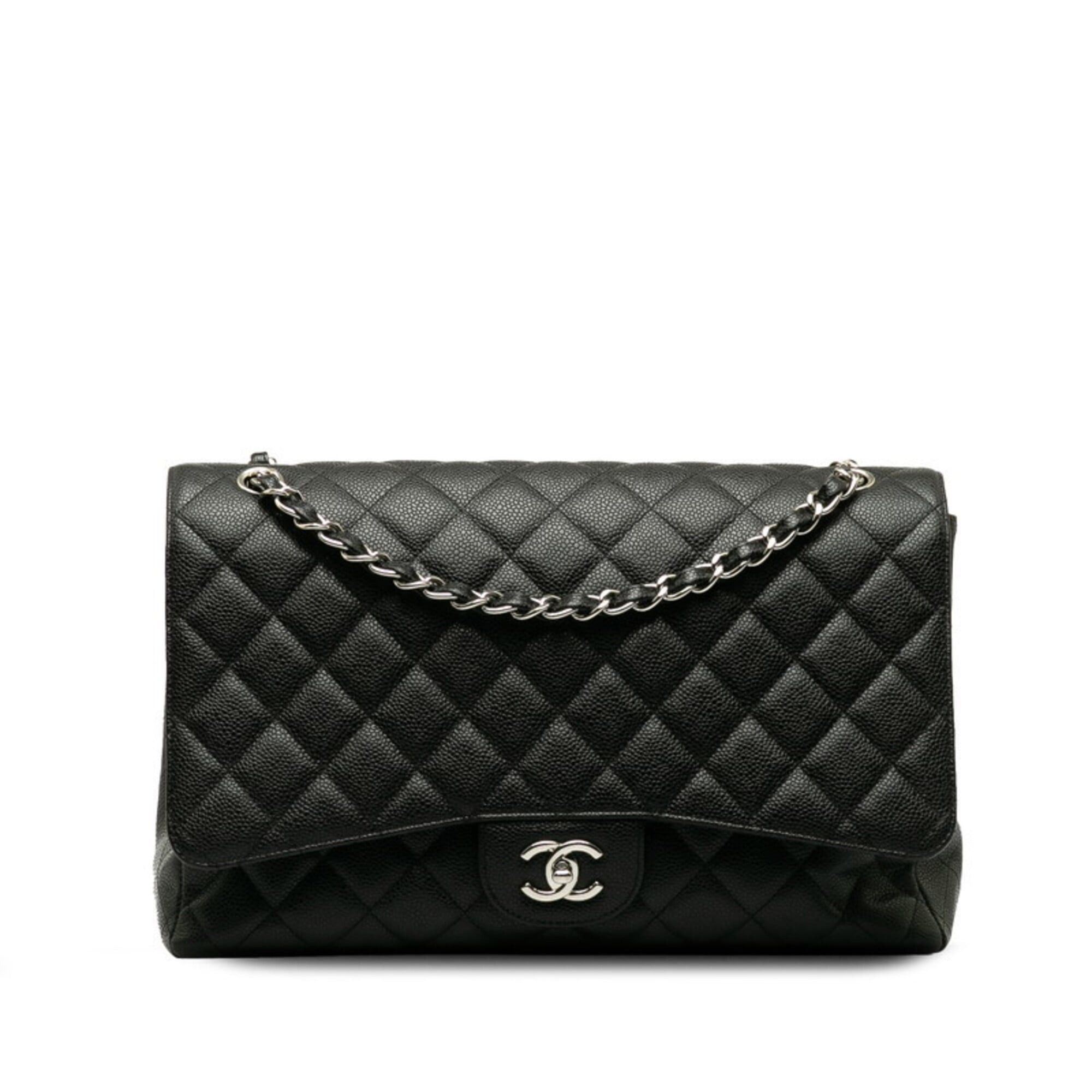 Chanel Chanel Matelassé Coco Mark Chain Shoulder Bag, Black, Silver Hardware, Caviar Leather, Women's. Size ONE SIZE - 1 Thumbnail