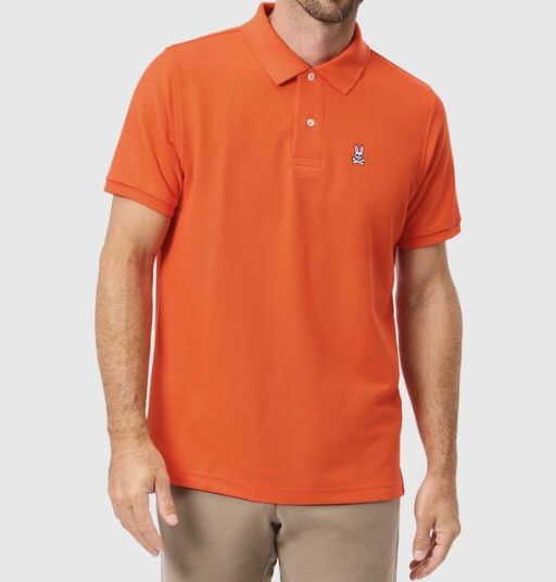 Psycho Bunny Psycho Bunny orange Pima cotton classique pique polo 7 (XL) Size US XL / EU 56 / 4 - 8 Thumbnail