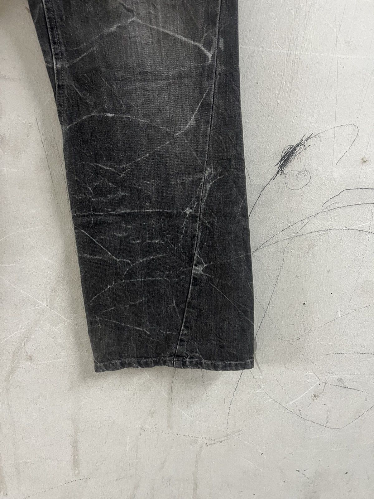 Japanese Brand FLARED🔥NYLAUS TWIST DISTRESSED DENIM PANT Size US 32 / EU 48 - 6 Thumbnail