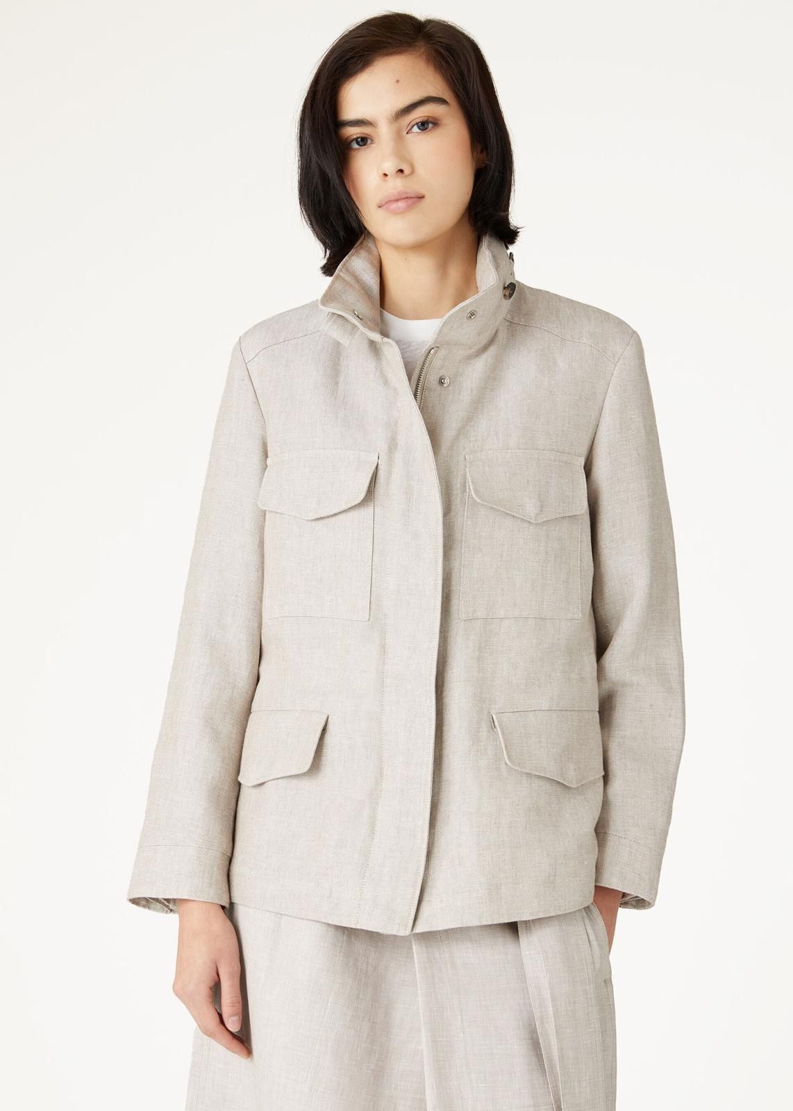 Loro Piana o1srvl11e0525 FAN6444 Iconic Traveller Mini Jacket in Ivory Size XS / US 0-2 / IT 36-38 - 2 Thumbnail