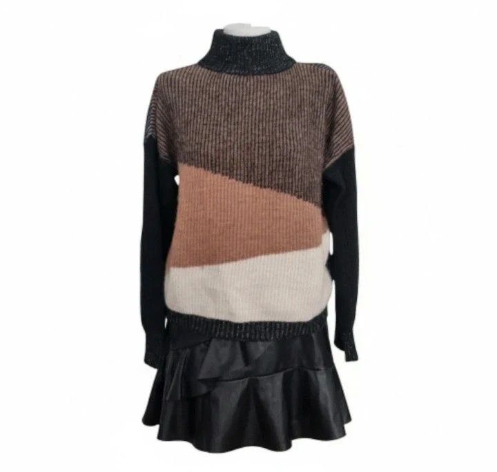 Liu Jo Liu Jo Milano Alpaca Open Back Sweater Geometric ShimmerKnit Size XS / US 0-2 / IT 36-38 - 1 Thumbnail