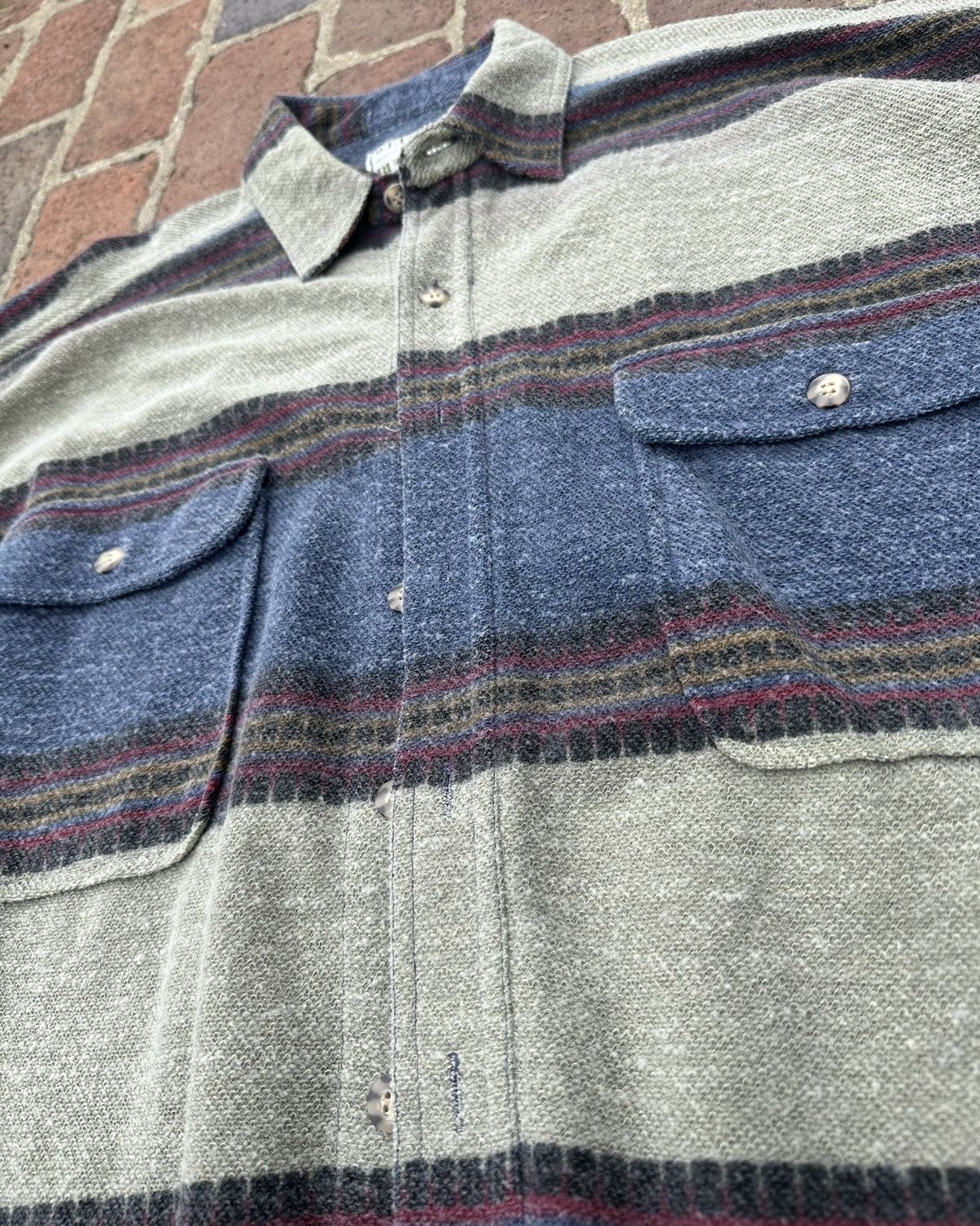 Bugle Boy × Vintage 90s Vintage Knit Flannel Size US XL / EU 56 / 4 - 3 Thumbnail