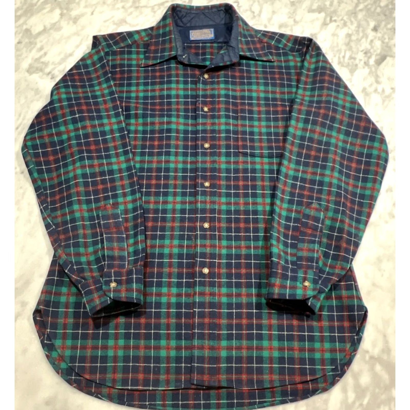 Pendleton VINTAGE Pendleton Wool Shirt Men M Pocket Long Sleeve Plaid USA Size US M / EU 48-50 / 2 - 2 Thumbnail