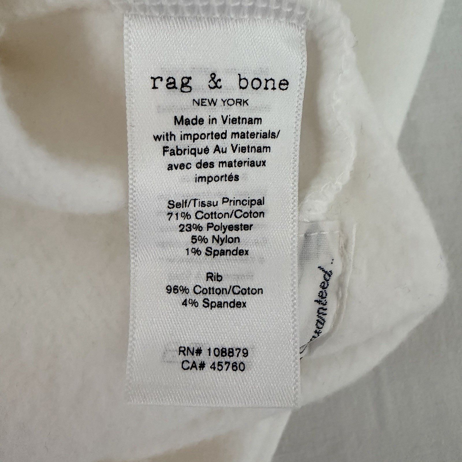 Rag & Bone Rag & Bone Sweatshirt Womens M White Fleece Lined Crewneck Size M / US 6-8 / IT 42-44 - 13 Thumbnail