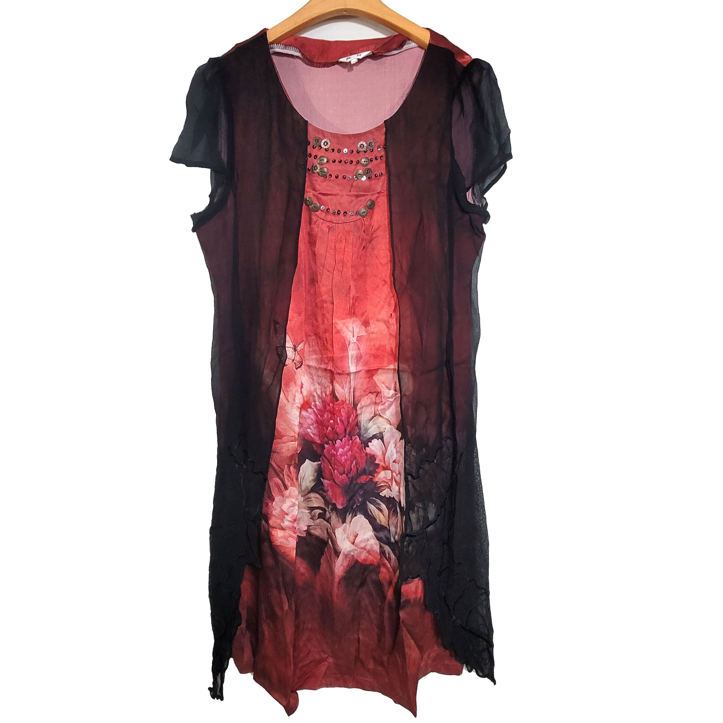 Other Women's Silk Size M Short Sleeve Satin Tank Dress SCK225 Size M / US 6-8 / IT 42-44 - 1 Thumbnail