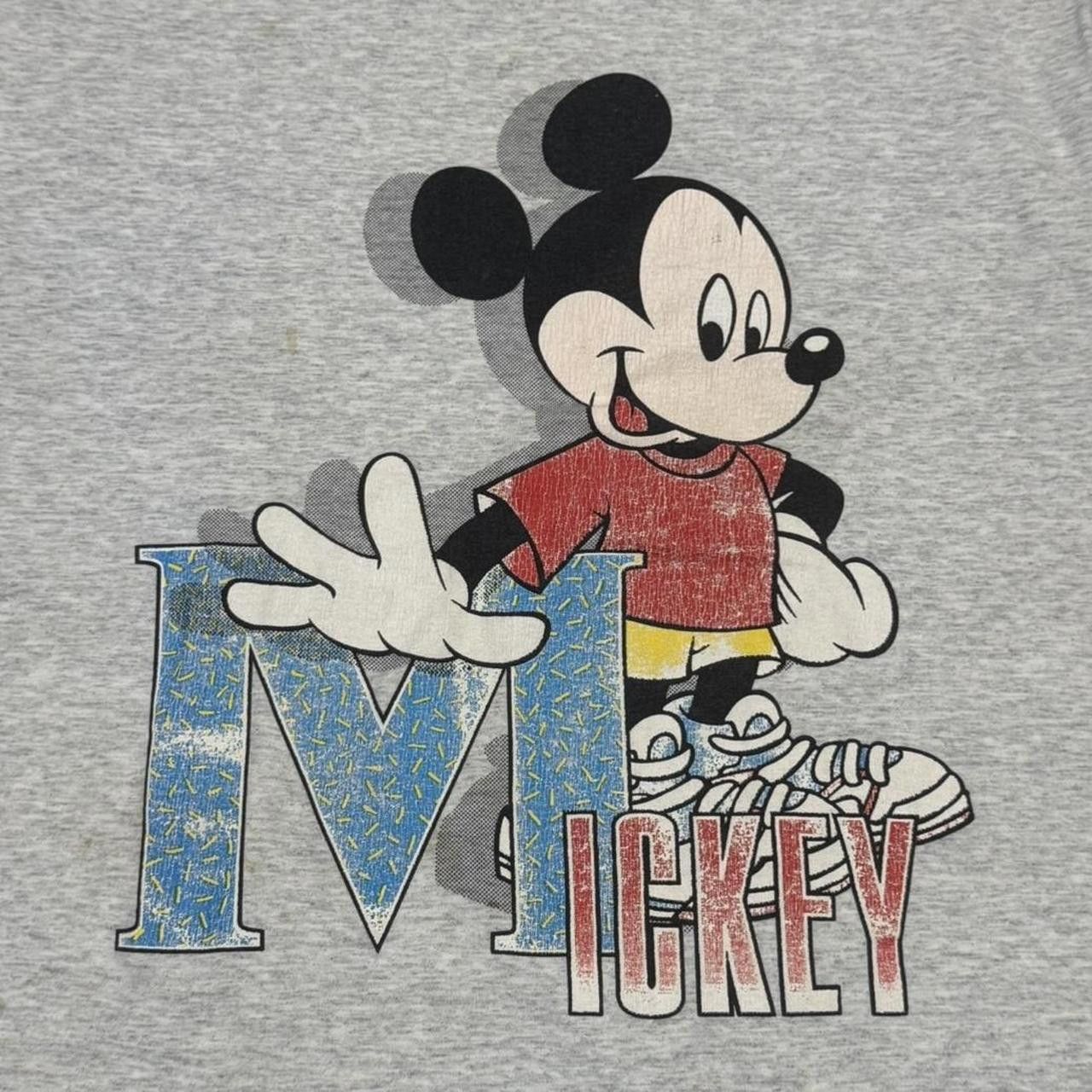 Disney × Velva Sheen × Vintage Vintage 90s Distressed Disney Mickey Mouse T-Shirt Size US L / EU 52-54 / 3 - 4 Thumbnail