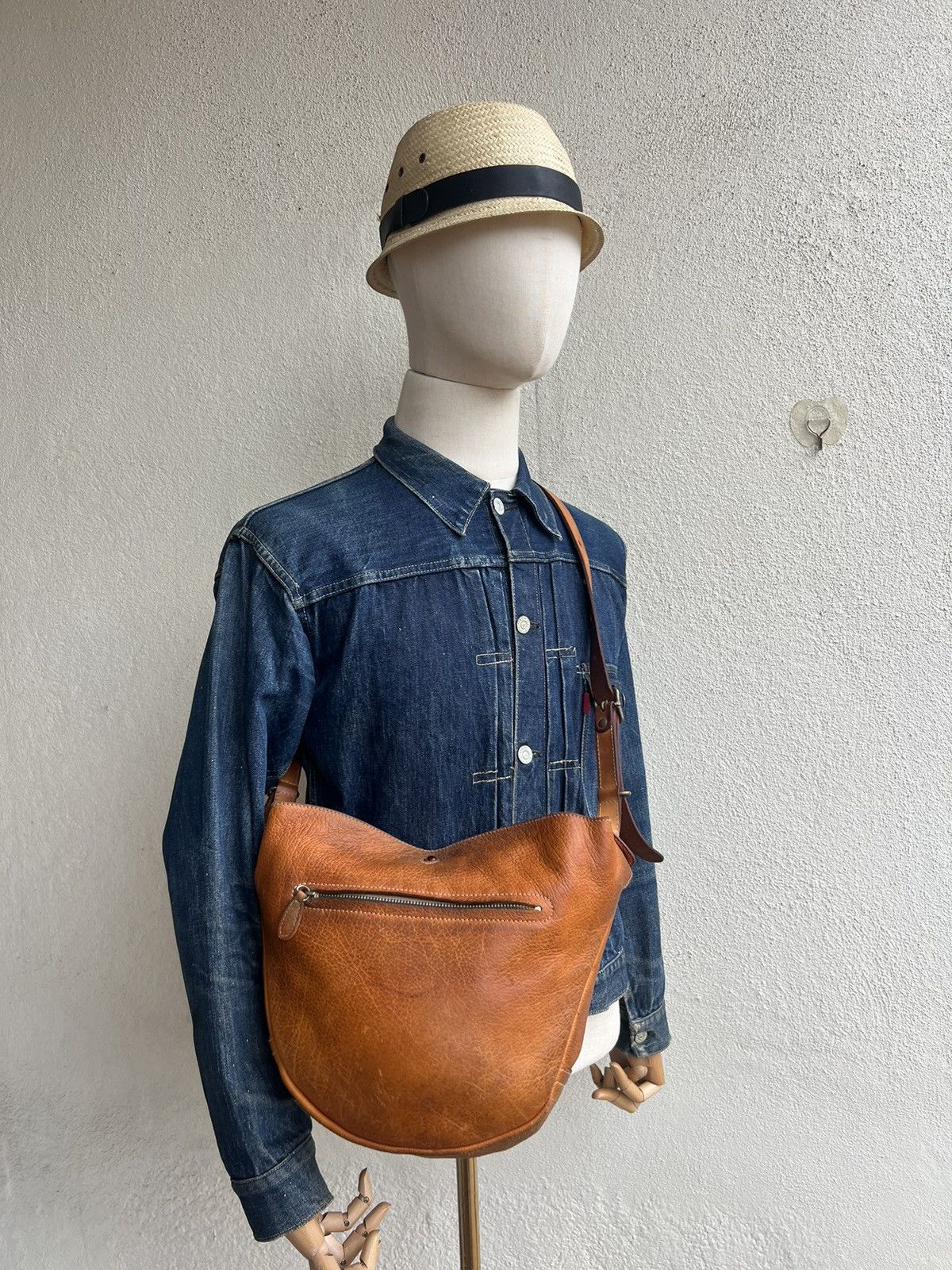 Leather Trashed Style Craft Japan Distress Muddy Patina Leather Bag Size ONE SIZE - 3 Thumbnail
