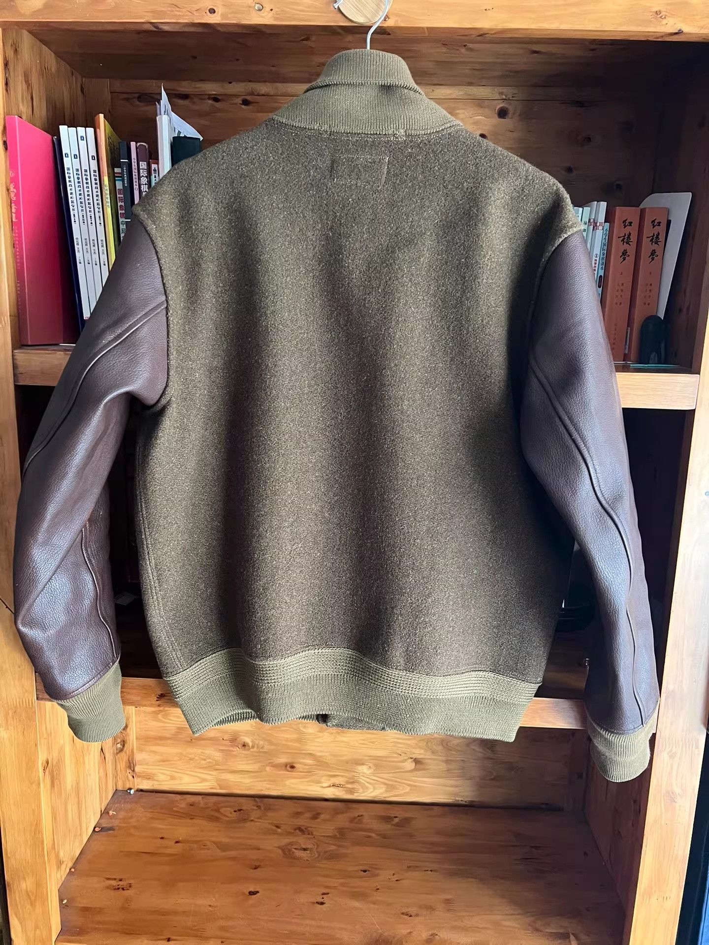 RRL Ralph Lauren RRL Double RL Wool Leather Sleeve Jacket Size US M / EU 48-50 / 2 - 8 Thumbnail
