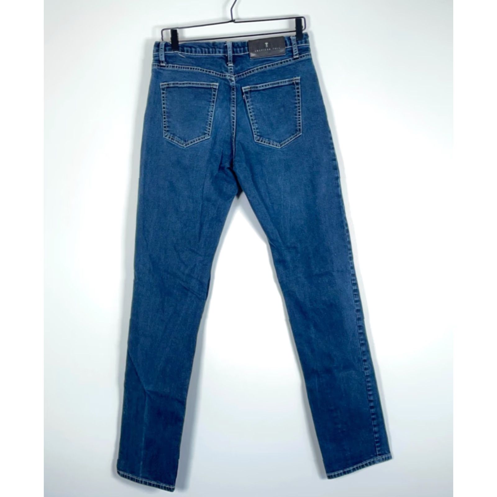 Vintage American Tall Jeans Men's 32 x 38 (Actual 31 x 35) Blue Low Rise Tapered Leg Size US 31 - 2 Thumbnail
