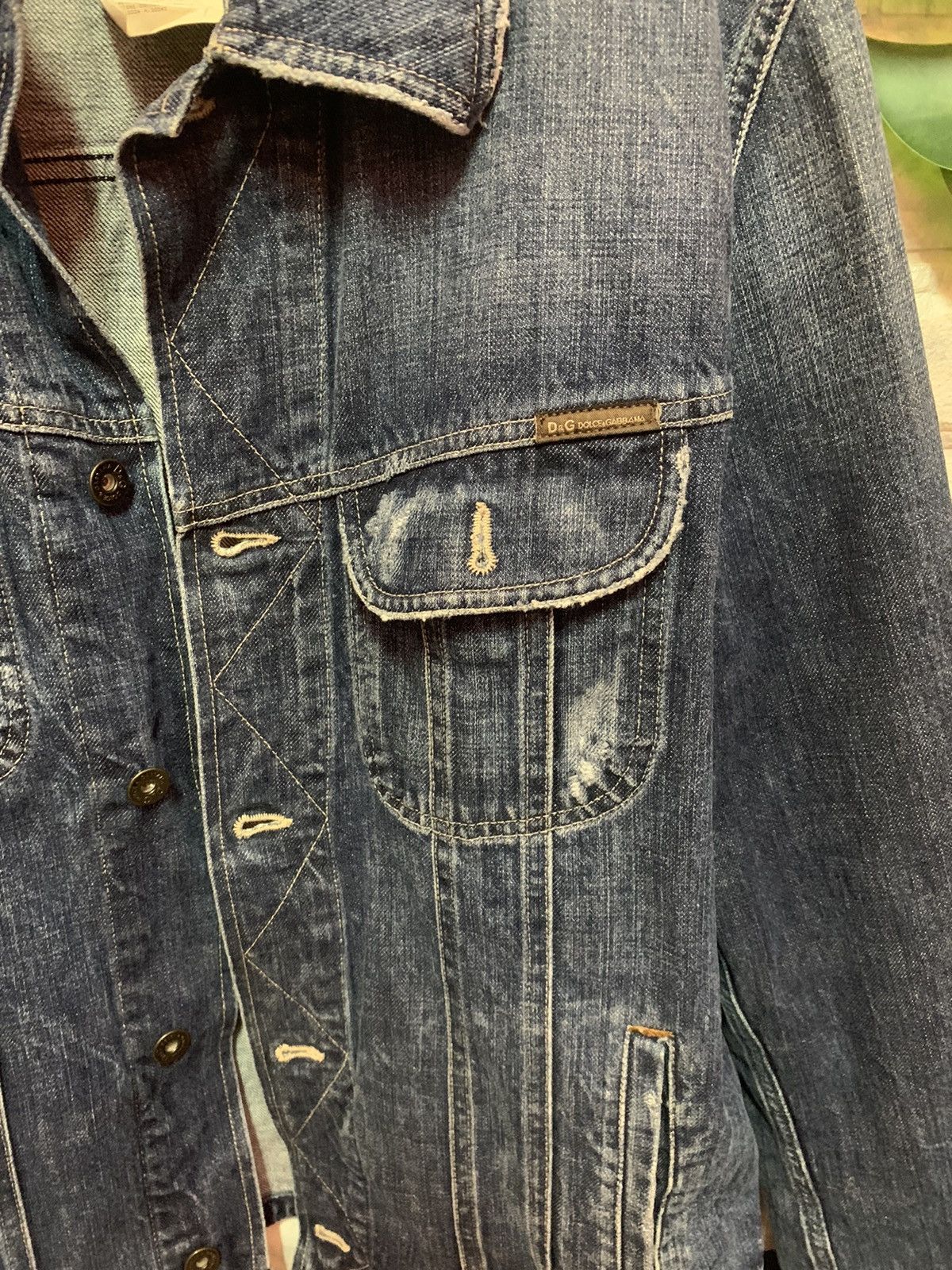 Dolce & Gabbana × Vintage RARE!! Denim Jacket DOLCE & GABBANA Size US M / EU 48-50 / 2 - 6 Thumbnail