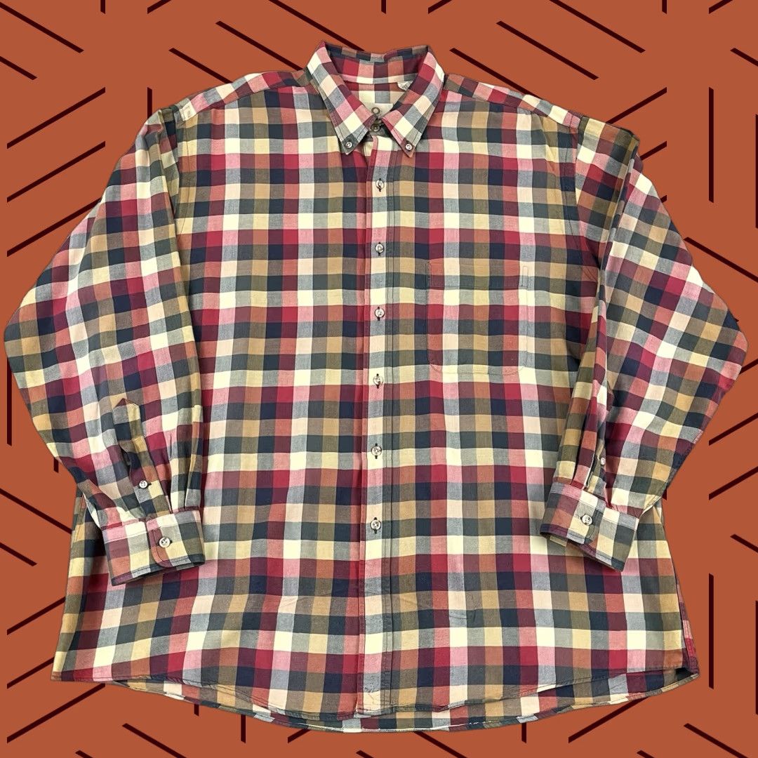 Vintage VINTAGE VIYELLA Shirt Mens XL Multi Plaid Wool Blend Button-Down Long Sleeve - Casual, Business, Workwear - Fall Winter Per United States (Wait) Size US XL / EU 56 / 4 - 1 Thumbnail