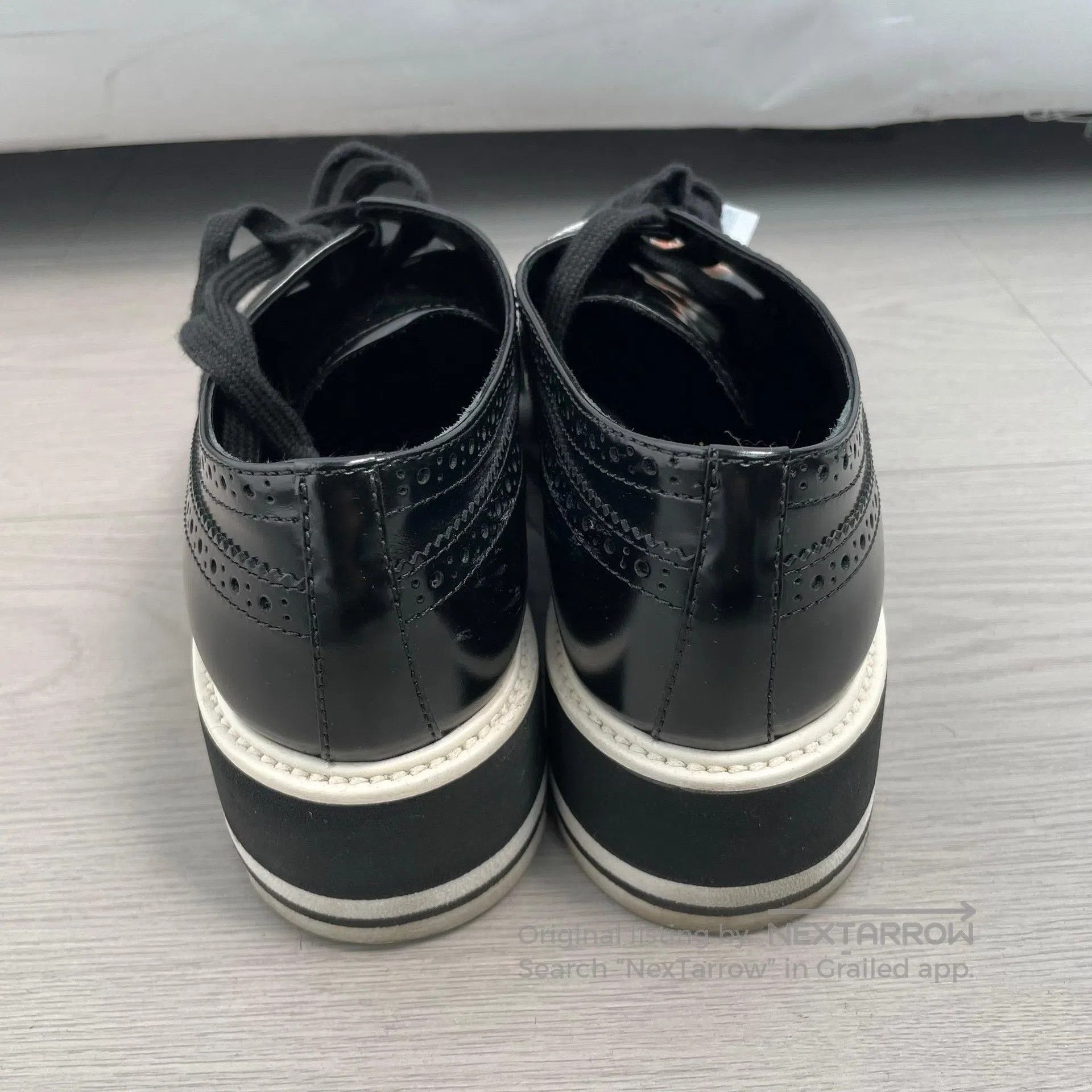 Prada Prada Black glossy brogues| Size US 6 / EU 39 - 4 Thumbnail