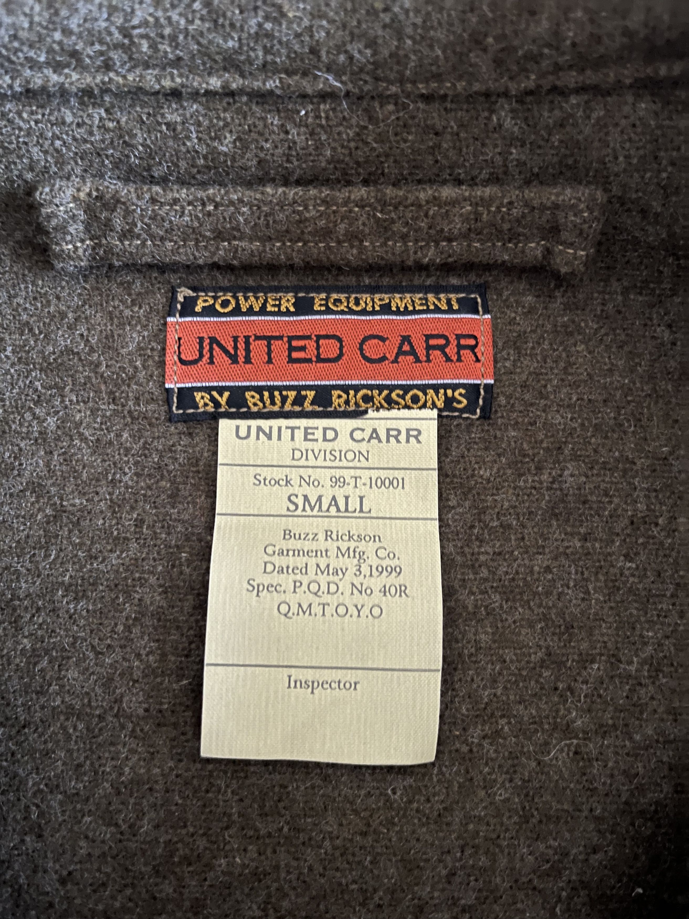 Buzz Rickson's United Carr CWU 7p Flight Jacket 90% Wool Japan made Size US S / EU 44-46 / 1 - 5 Thumbnail