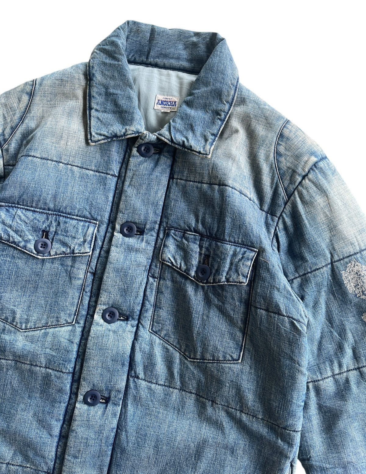 Japanese Brand Vintage Anokha Denim Down Jacket Size US M / EU 48-50 / 2 - 5 Thumbnail