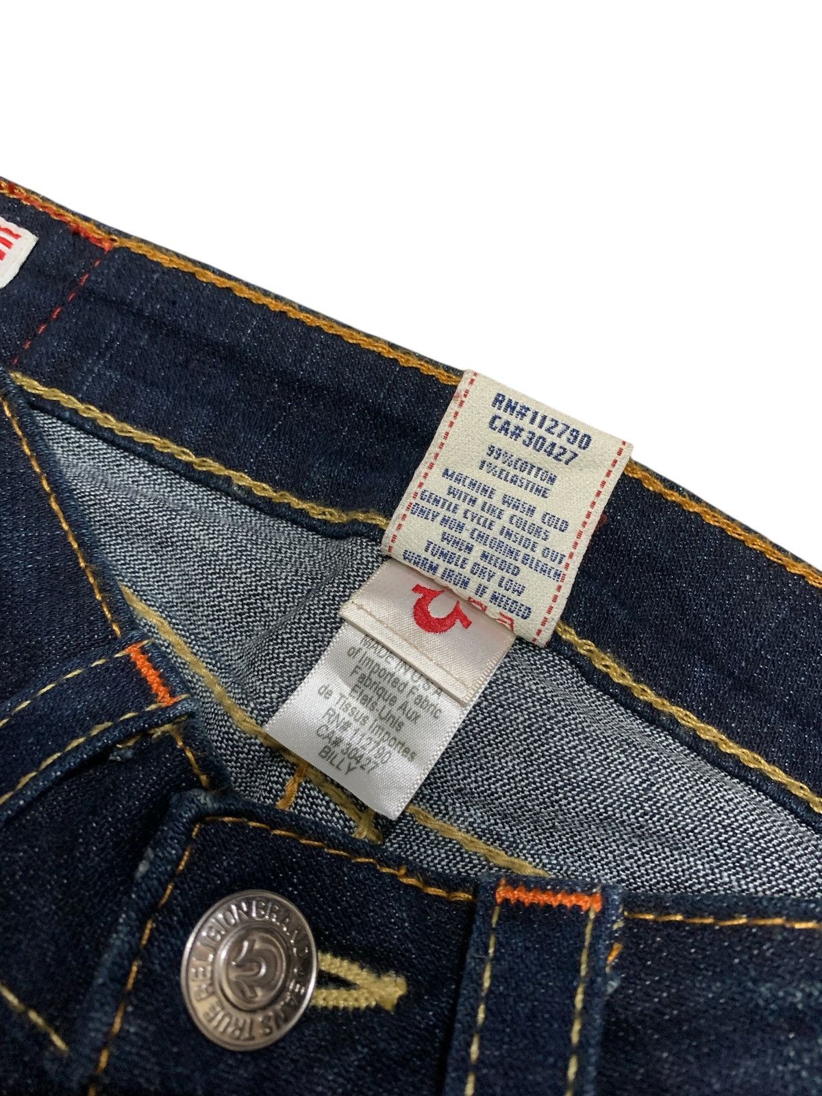 True Religion Vintage True Religion Billy Zipper Indigo Low Rise Jeans Size 29" - 5 Thumbnail