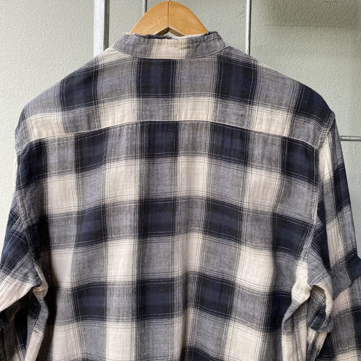 Balmain BALMAIN Gray-Black Plaid Ruffle Sleeve Shirt Size M / US 6-8 / IT 42-44 - 7 Thumbnail