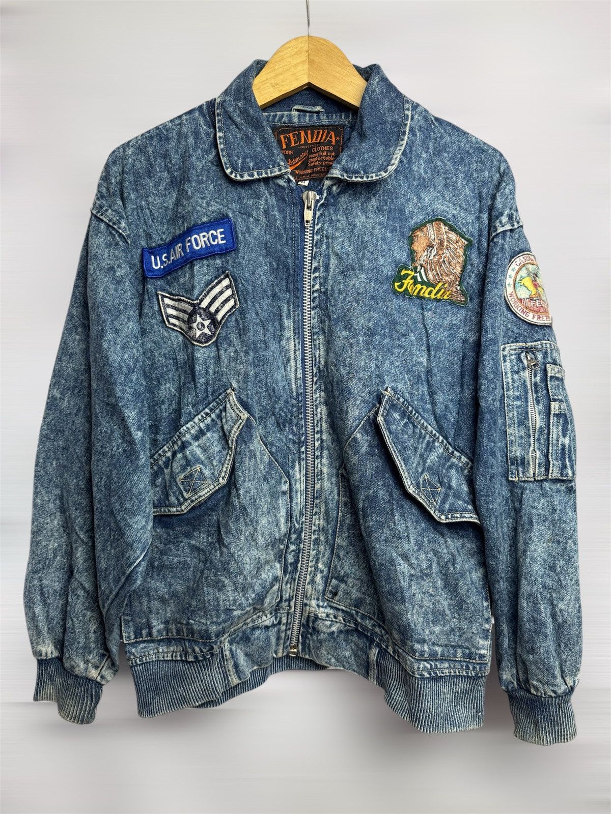 Japanese Brand × Toyo Enterprises × Vintage Japanese Fendia Denim Patch Jacket Vintage ifsix Lgb style Size US L / EU 52-54 / 3 - 1 Thumbnail