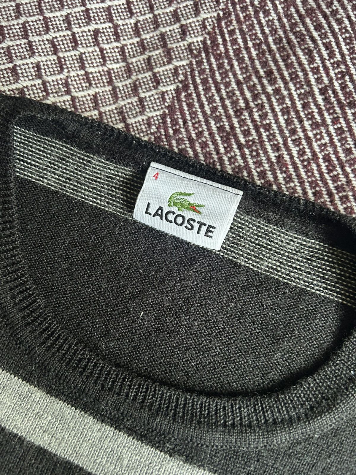 Vintage Lacoste Multicolour Sweater Striped Size 4 Streetwear Style Size US M / EU 48-50 / 2 - 7 Thumbnail
