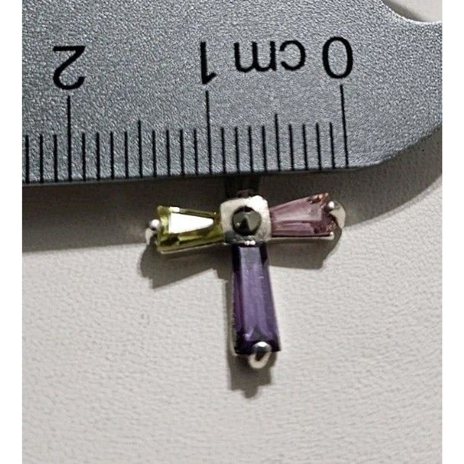 Other Multicolor Cross Pendant, Silver 925 Crystal Cross Pendant Size ONE SIZE - 4 Thumbnail