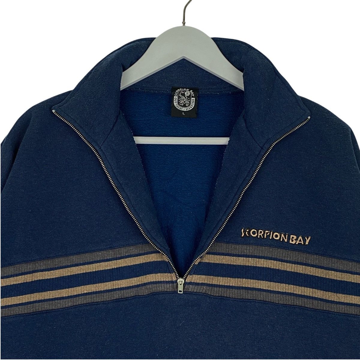 Designer × Vintage Vintage Scorpion Bay Quater Zip Small Logo Navy Blue Size US L / EU 52-54 / 3 - 5 Thumbnail
