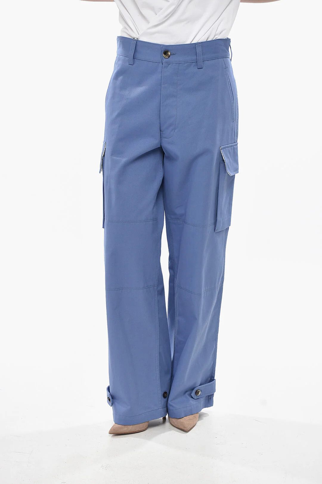 Marni og1mm0326 Organic Cotton Cargo Pant in Light Blue Size 32" / US 10 / IT 46 - 1 Thumbnail