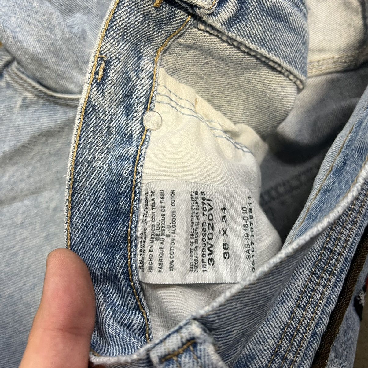 Vintage × Wrangler Vintage Wrangler Riggs Carpenter Workwear Jeans Baggy Faded Size US 36 / EU 52 - 10 Thumbnail