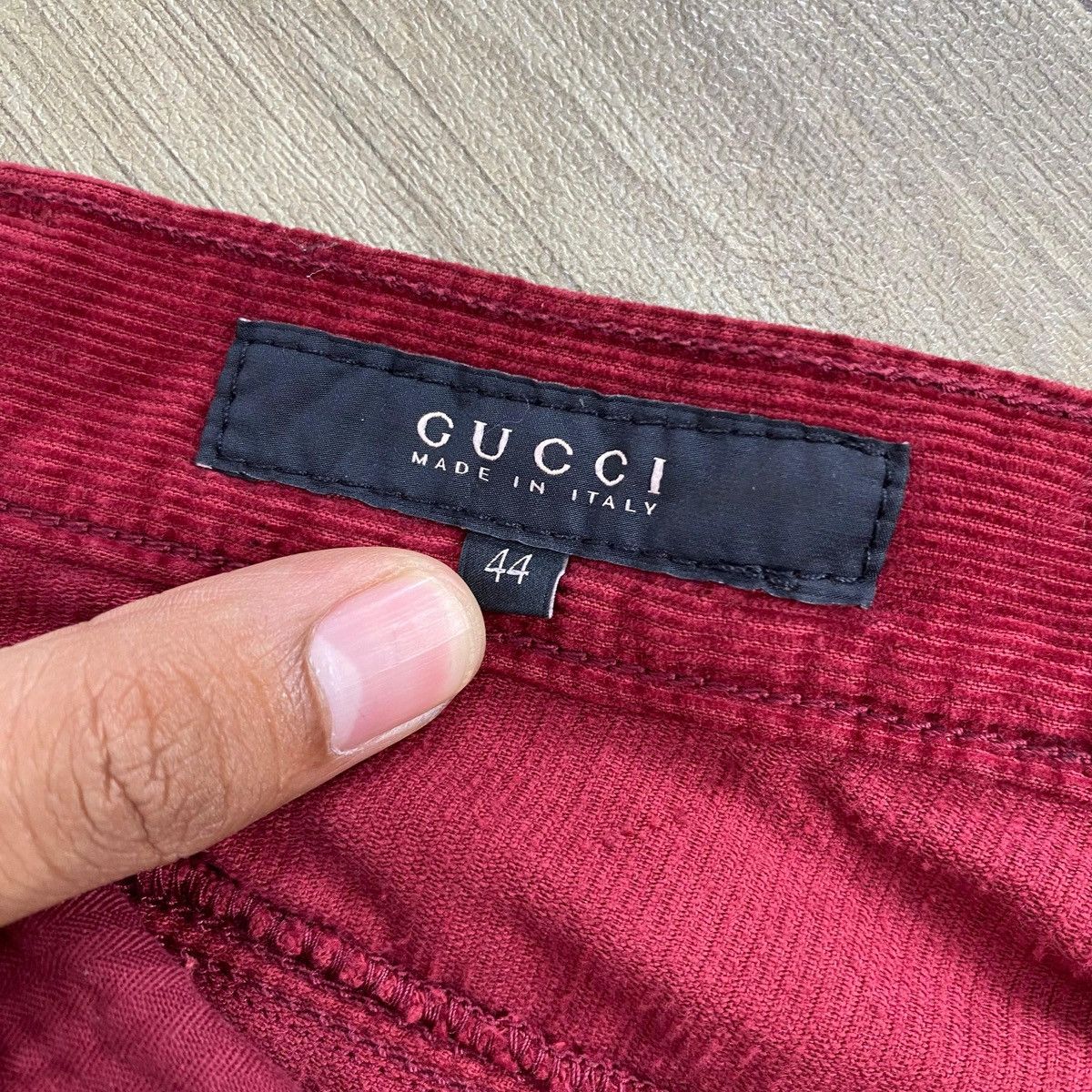 Gucci Vintage Gucci by Tom Ford Red Burgundy Corduroy Pants Luxury Size US 30 / EU 46 - 9 Thumbnail