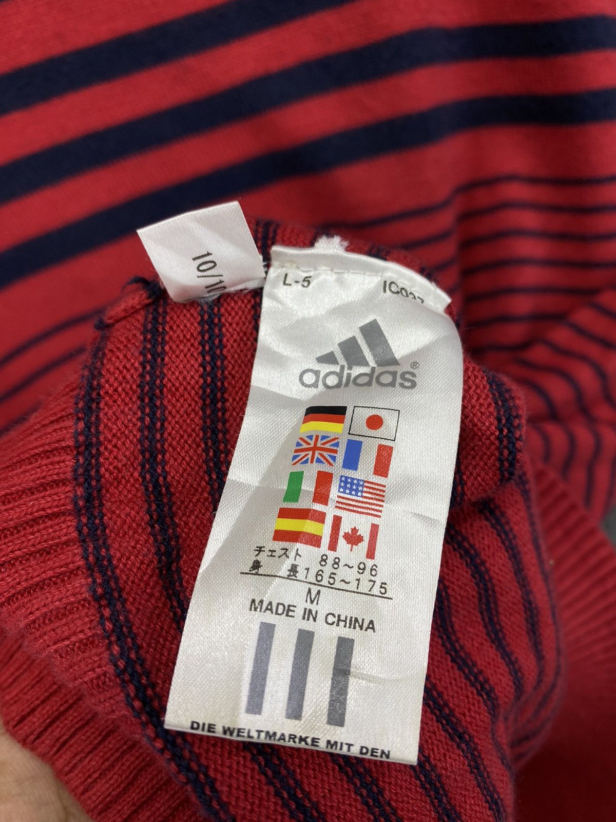 Adidas Vintage Adidas Stripes Red Tank Top Vest Size US M / EU 48-50 / 2 - 5 Thumbnail