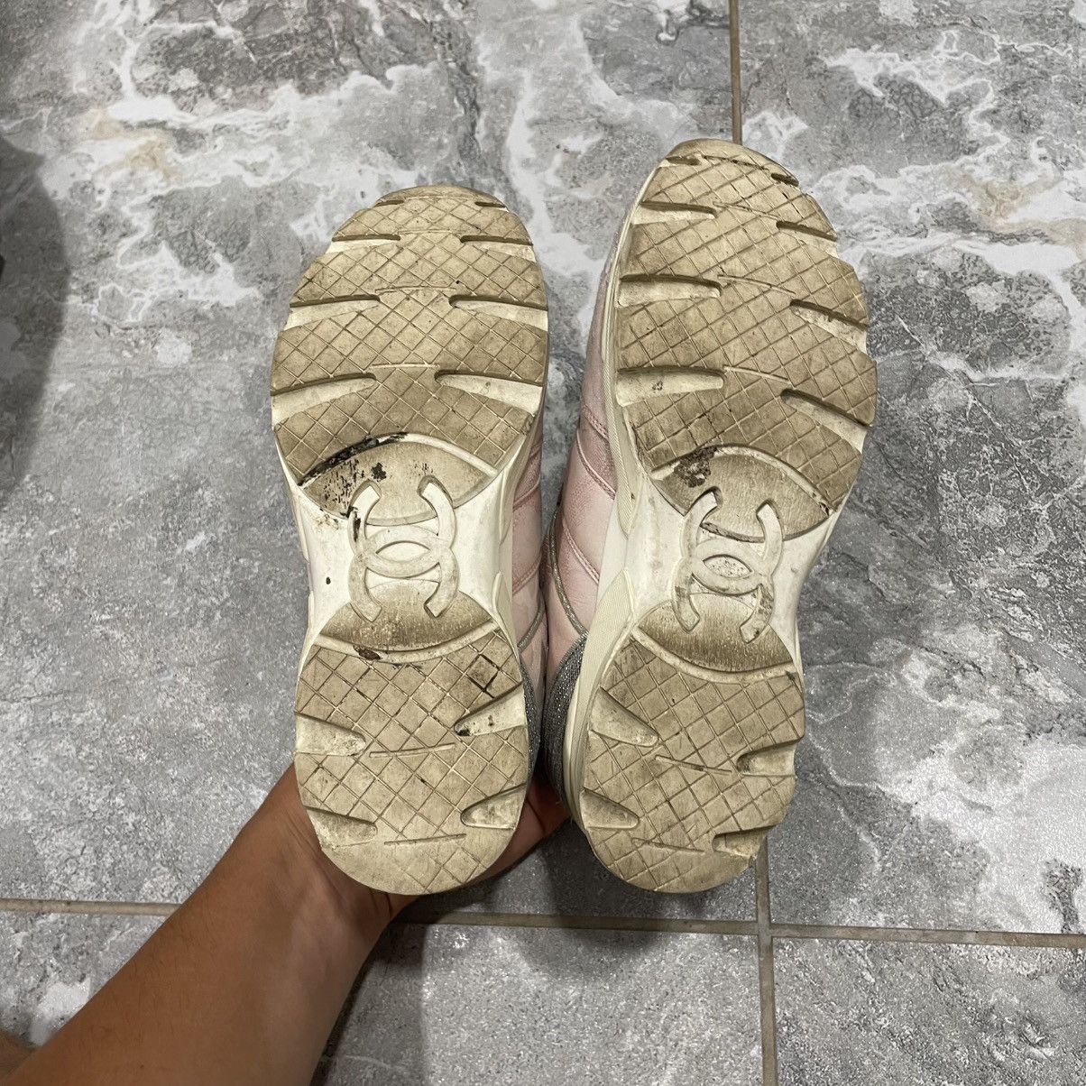 Chanel 37.5 Chanel Interlocking CC Trainer pink shoes sneakers glit Size US 7.5 / IT 37.5 - 12 Thumbnail