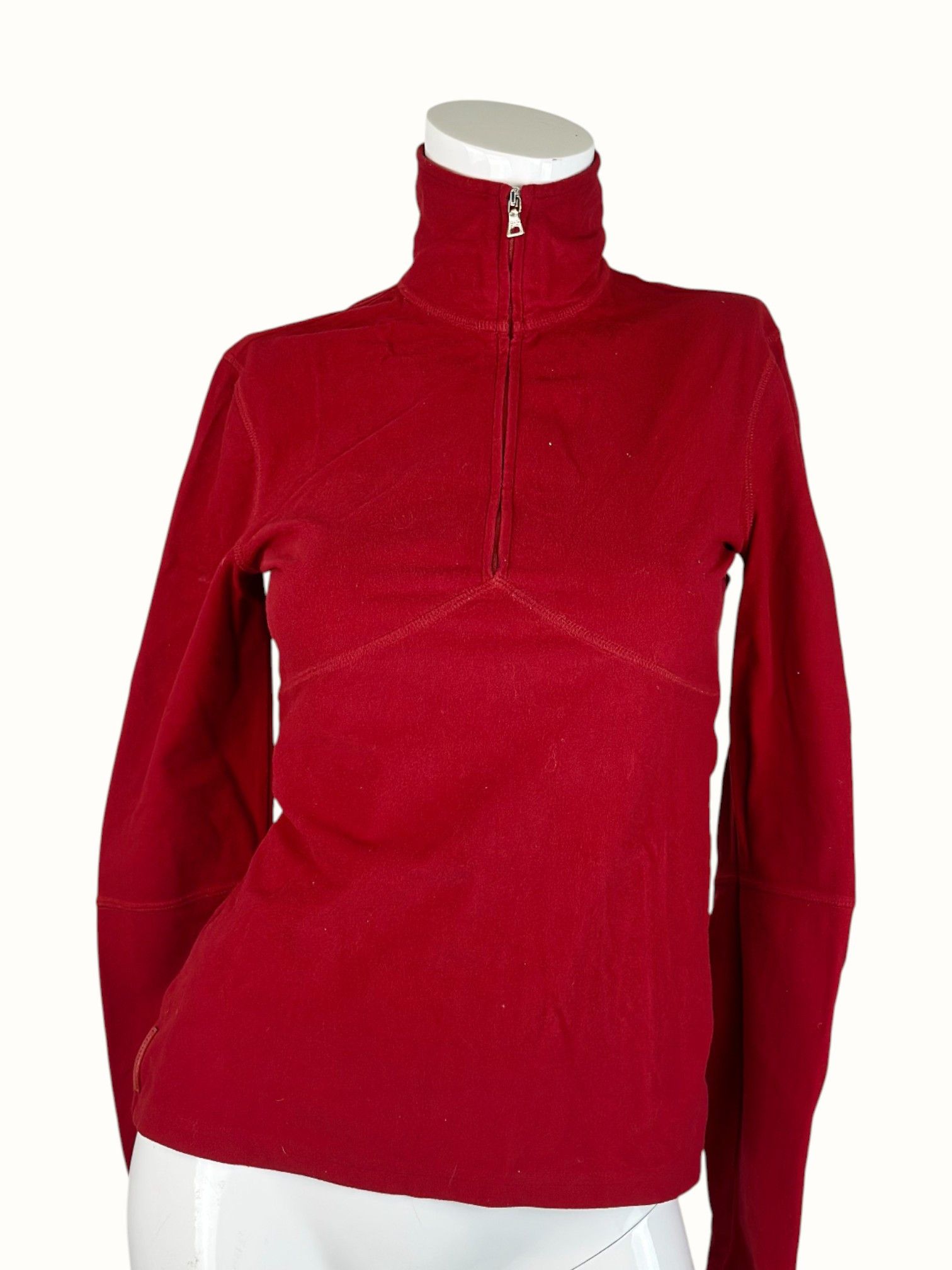Prada Prada Red Quarter Zip Pullover Size US S / EU 44-46 / 1 - 3 Thumbnail