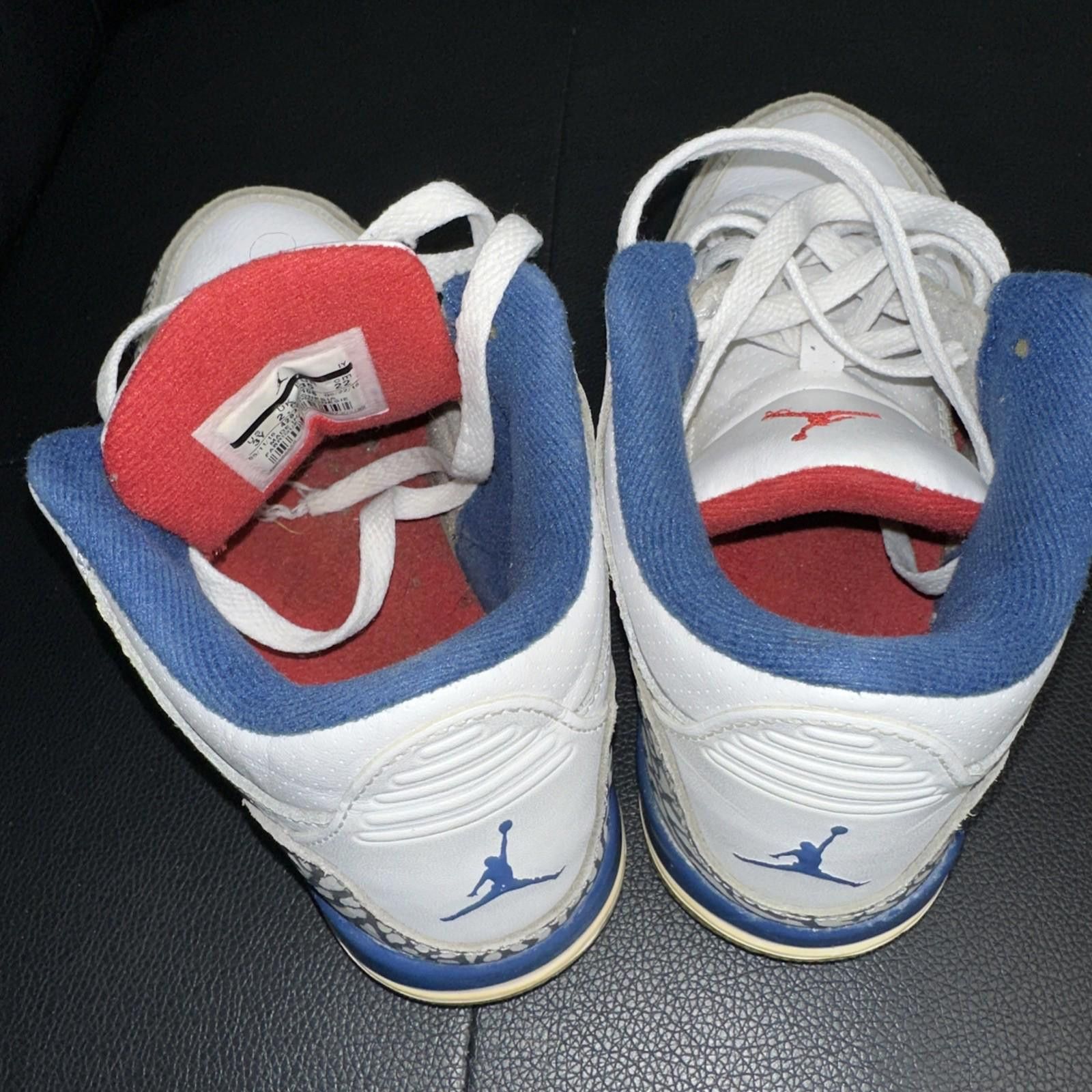 Jordan Brand Nike Air Jordan 3 Retro OG White-Fire Red-True Red-Blue 3Y Size US 5 / EU 37 - 5 Thumbnail