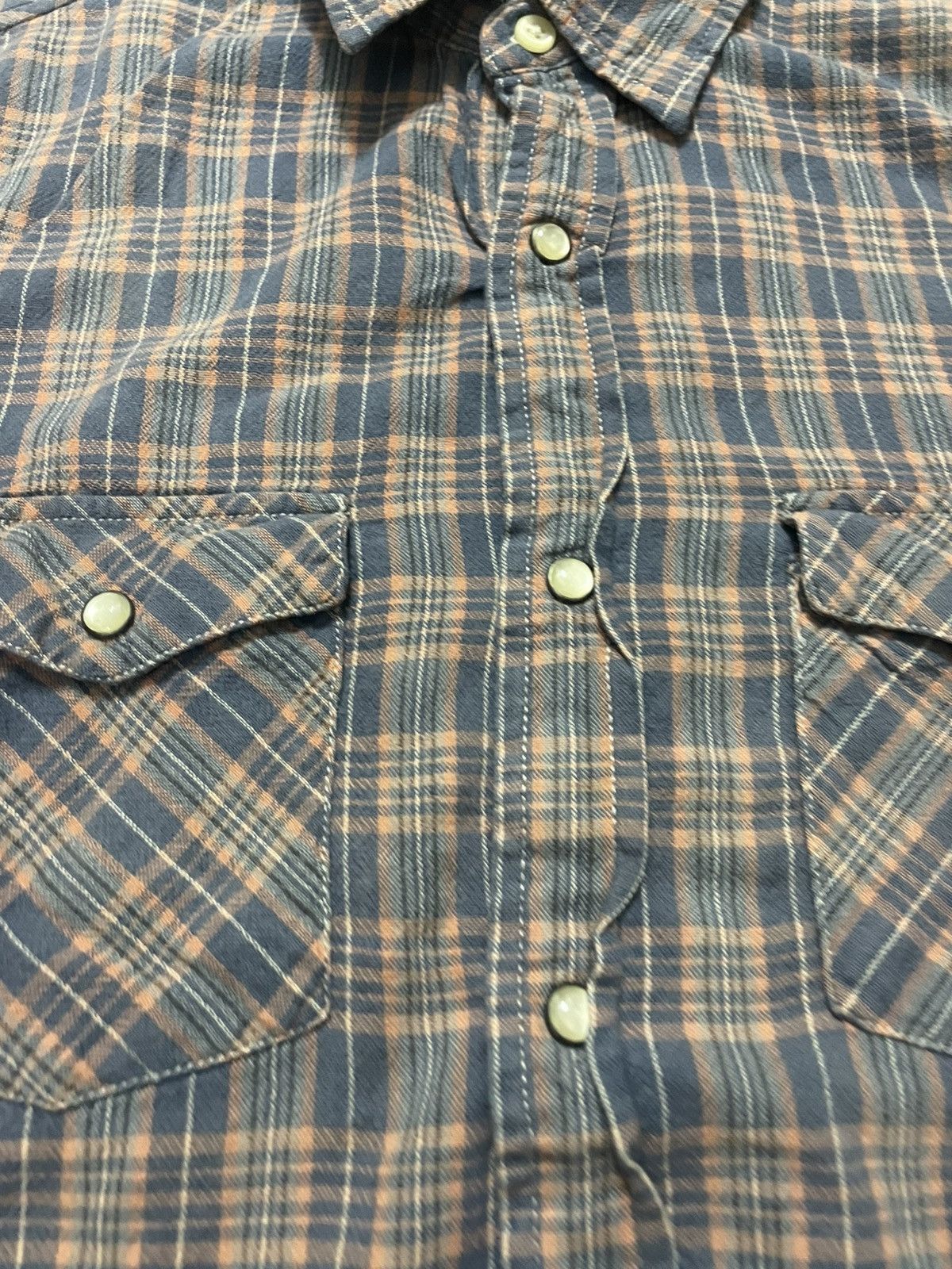 Denim & Supply Ralph Lauren Denim Ralph Lauren Flannel Tshirt with Pearl Button Size US M / EU 48-50 / 2 - 5 Thumbnail