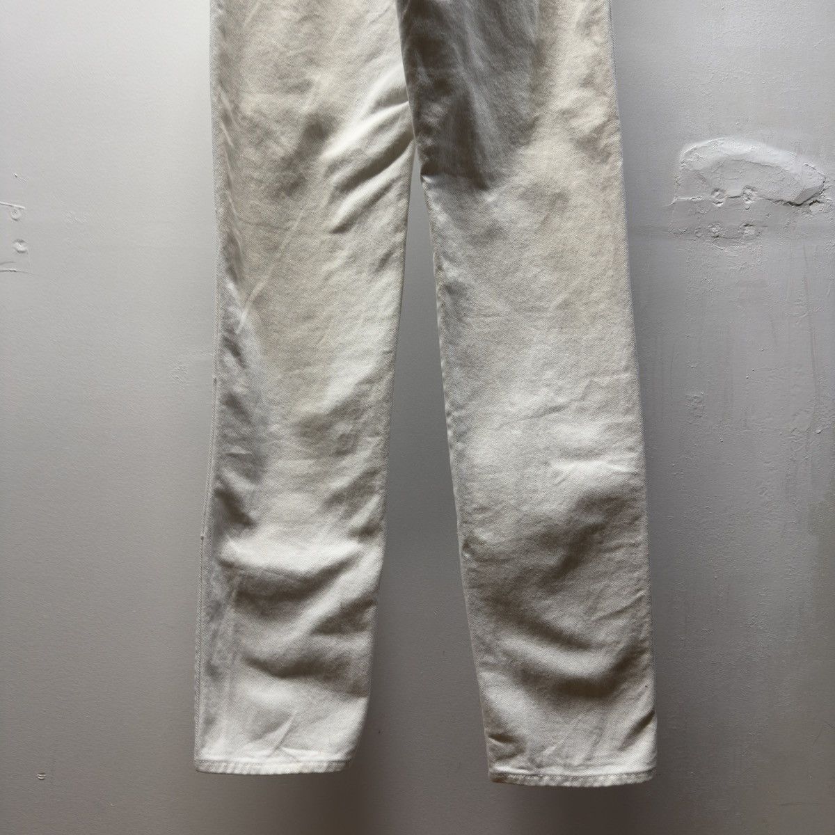 Vintage Wrangler White Denim Jeans Straight Fit ERD Grunge RRL Size 26" / US 2 / IT 38 - 6 Thumbnail