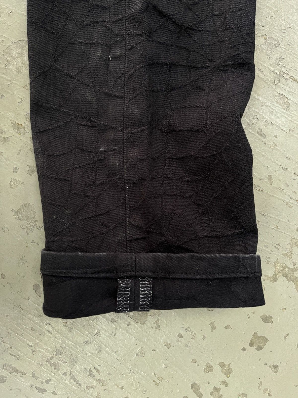 Lanvin Lanvin Faded Black Denim SpiderWeb Embroidered Detailing Size US 34 / EU 50 - 14 Thumbnail