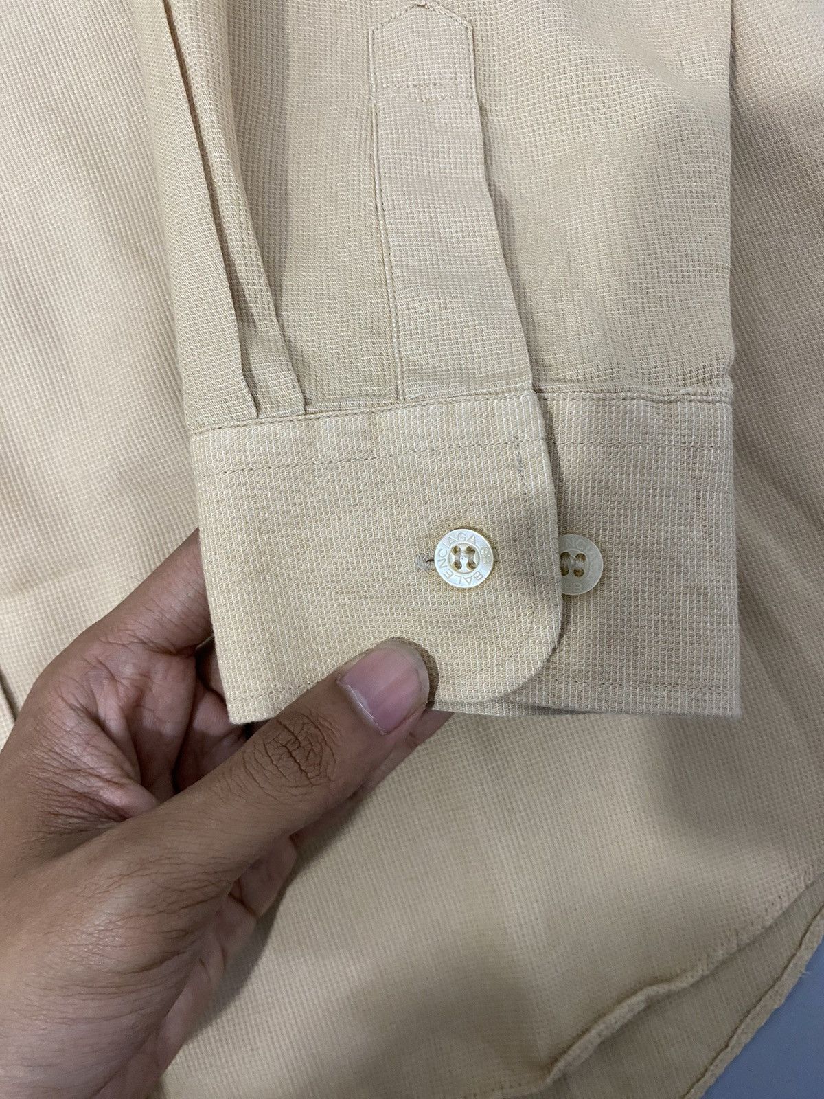 Balenciaga × Vintage 💥Cream💥Balenciaga Shirt Buttons Up Size US L / EU 52-54 / 3 - 5 Thumbnail