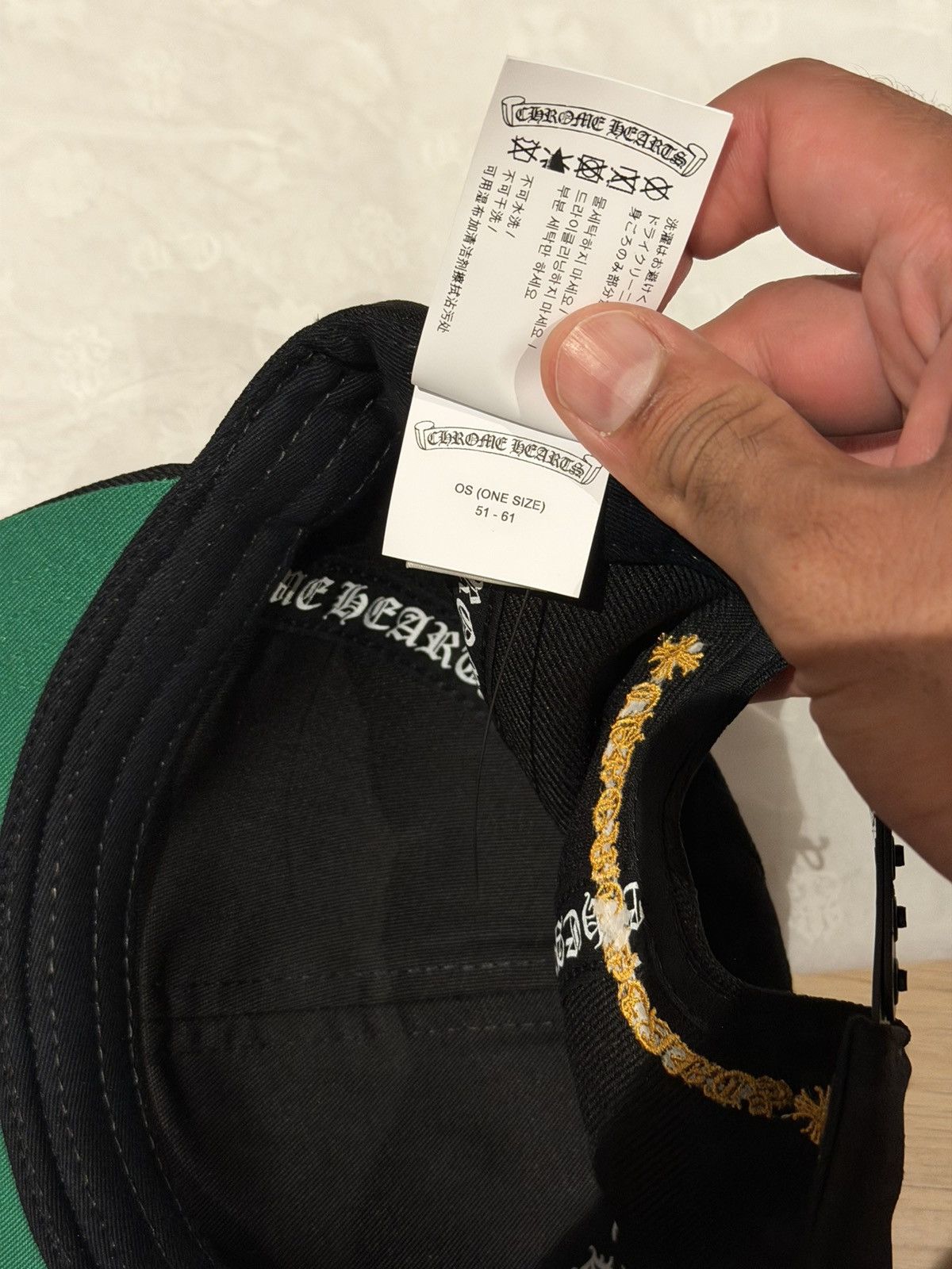 Chrome Hearts Chrome Hearts Black Gold CH Baseball Cap Embroidered Logo Size ONE SIZE - 5 Thumbnail