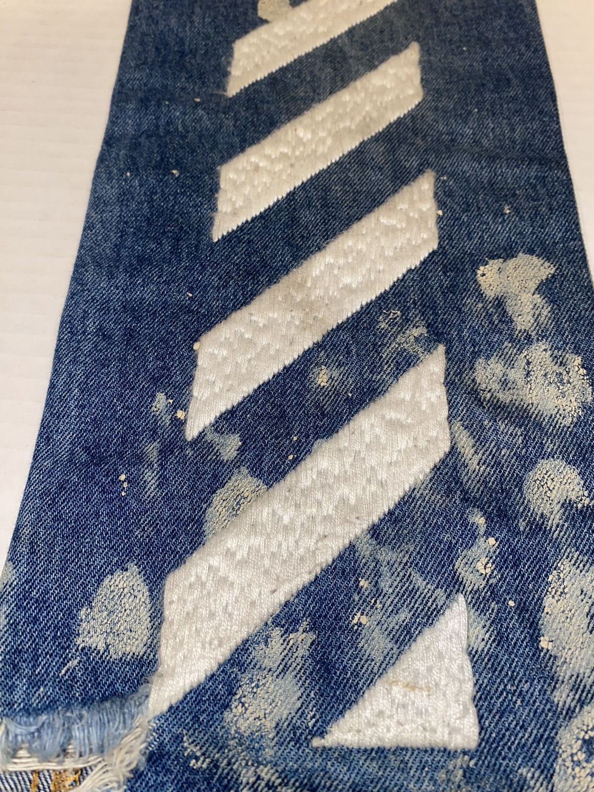Off-White Off White blue Denim Early Collection s. 30 diagonal stripe Size US 30 / EU 46 - 10 Thumbnail