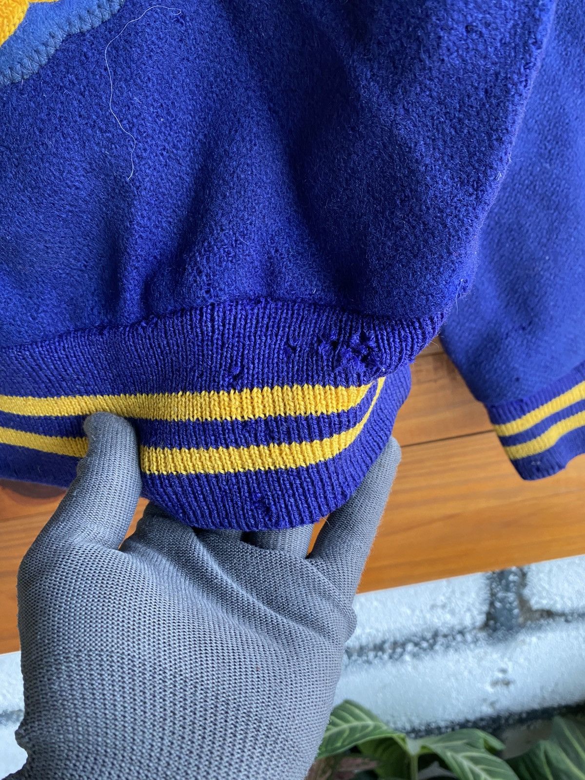 Vintage Vintage Nelson’s Varsity Jacket “Alicia” Blue Yellow Wool Size US S / EU 44-46 / 1 - 16 Thumbnail