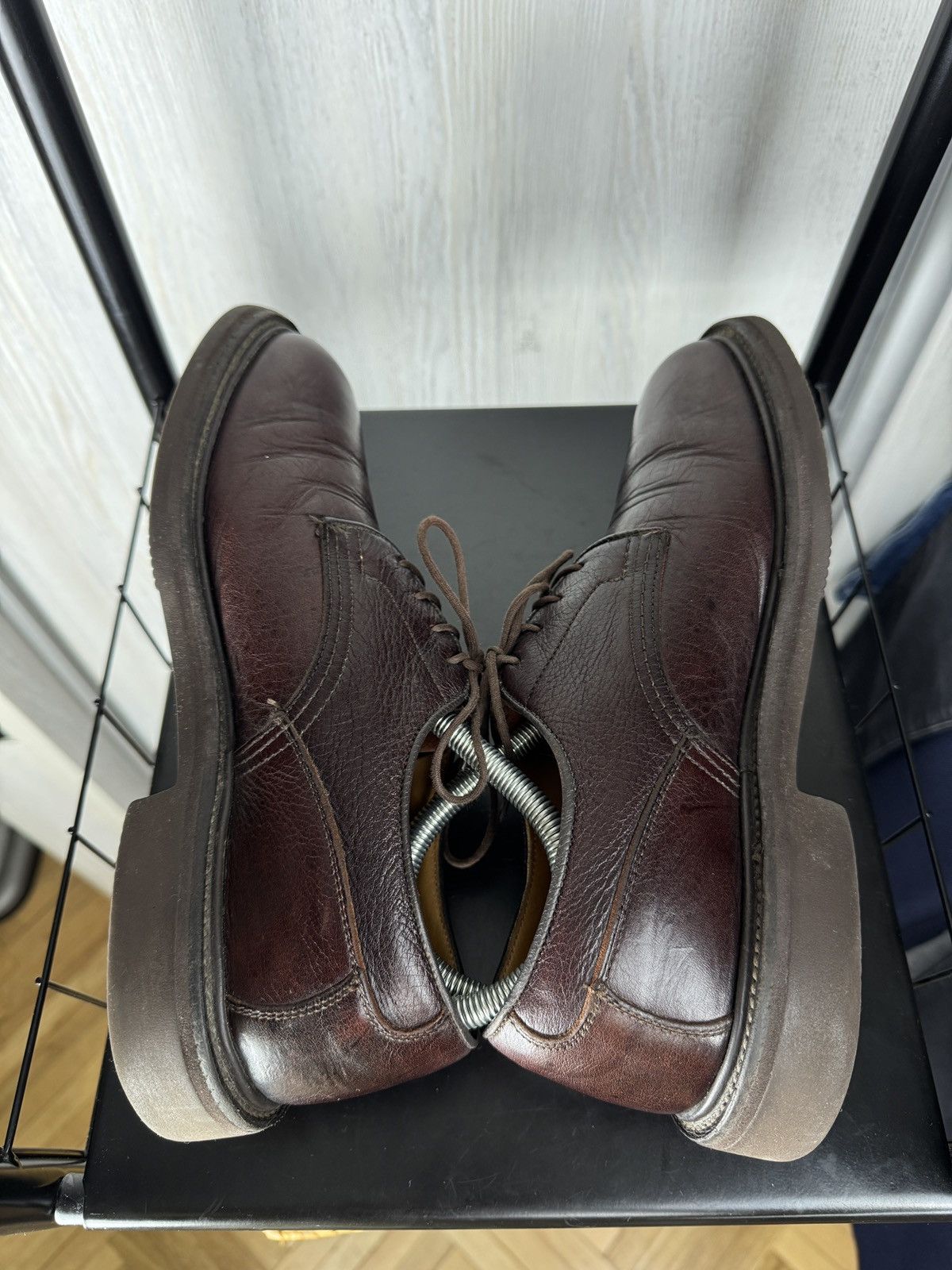 Tricker's Tricker’s Burgundy Brown Woodstock Derby Kudu Leather Shoes Size US 8 / EU 41 - 9 Thumbnail