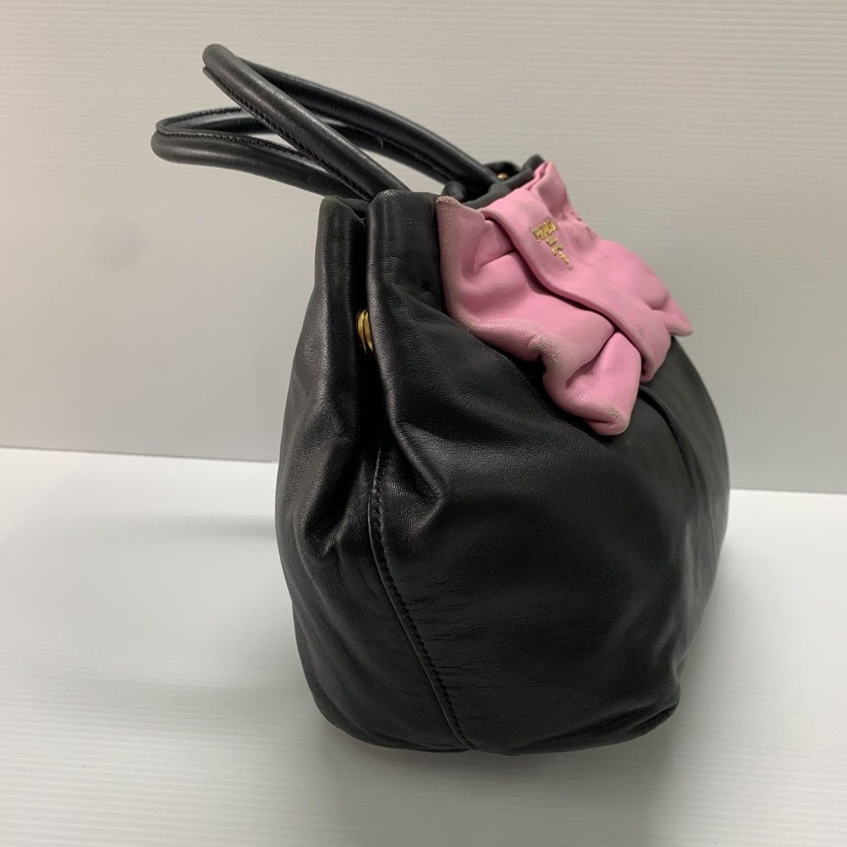 Prada Prada Lambskin Leather Handbag Size ONE SIZE - 4 Thumbnail