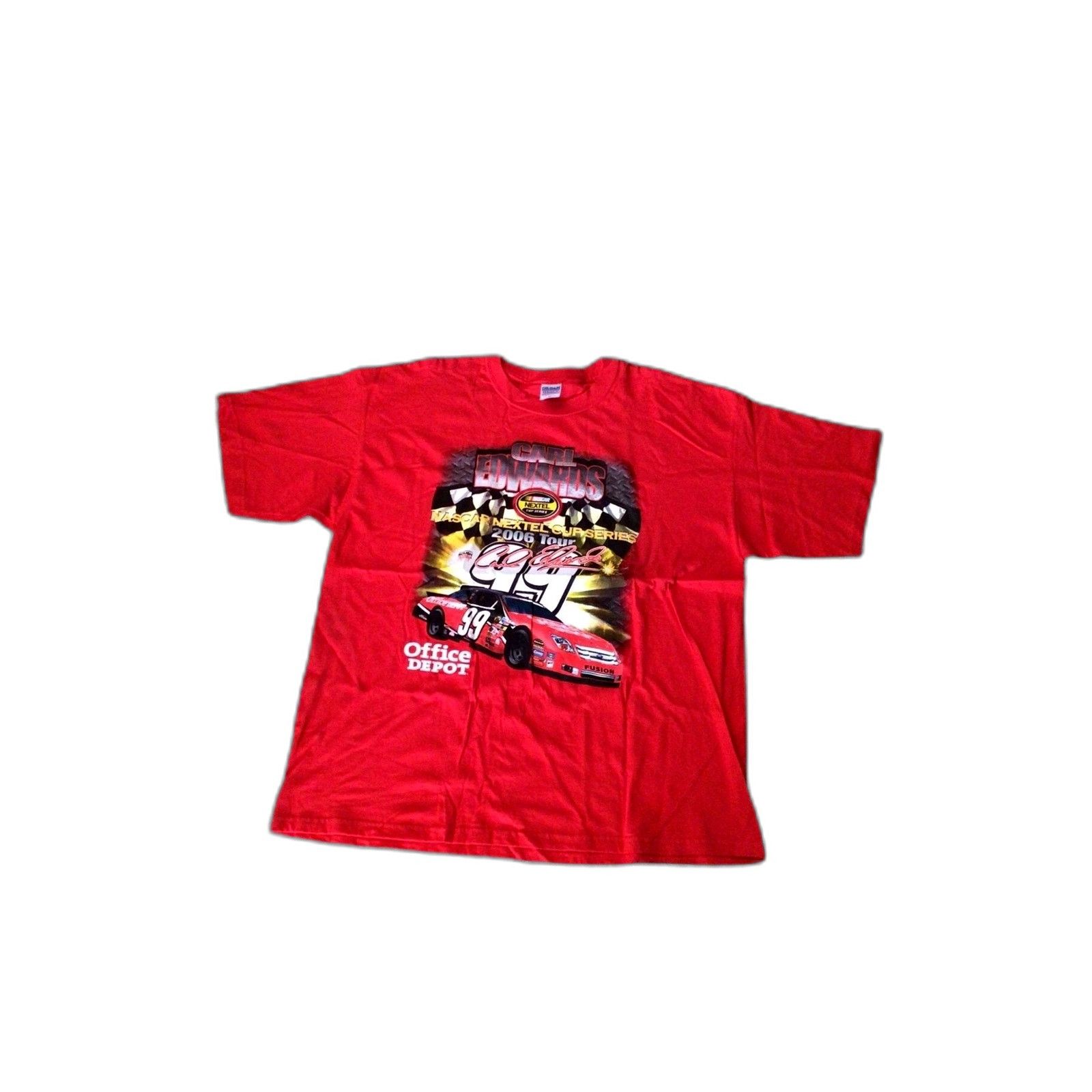 Vintage 2006 Carl Edwards NASCAR Office Depot T Shirt Size US L / EU 52-54 / 3 - 1 Thumbnail
