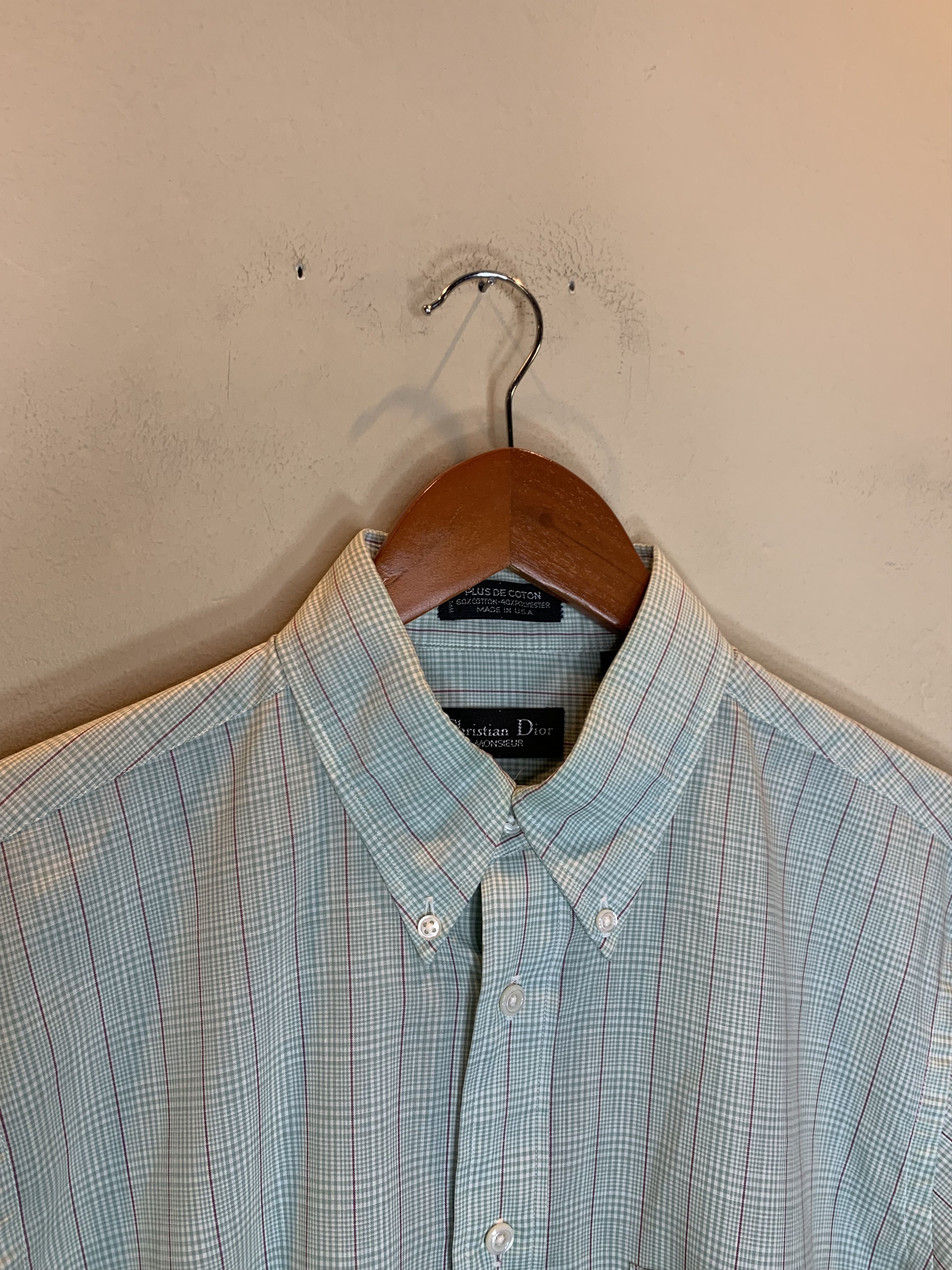 Christian Dior Monsieur *RARE* Vintage Christian Dior Plaid USA-Made Button Up Shirt Size US L / EU 52-54 / 3 - 5 Thumbnail